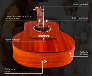 Guitarra Acustica Vision Mahogany 38" - Incluye Funda Acolchada