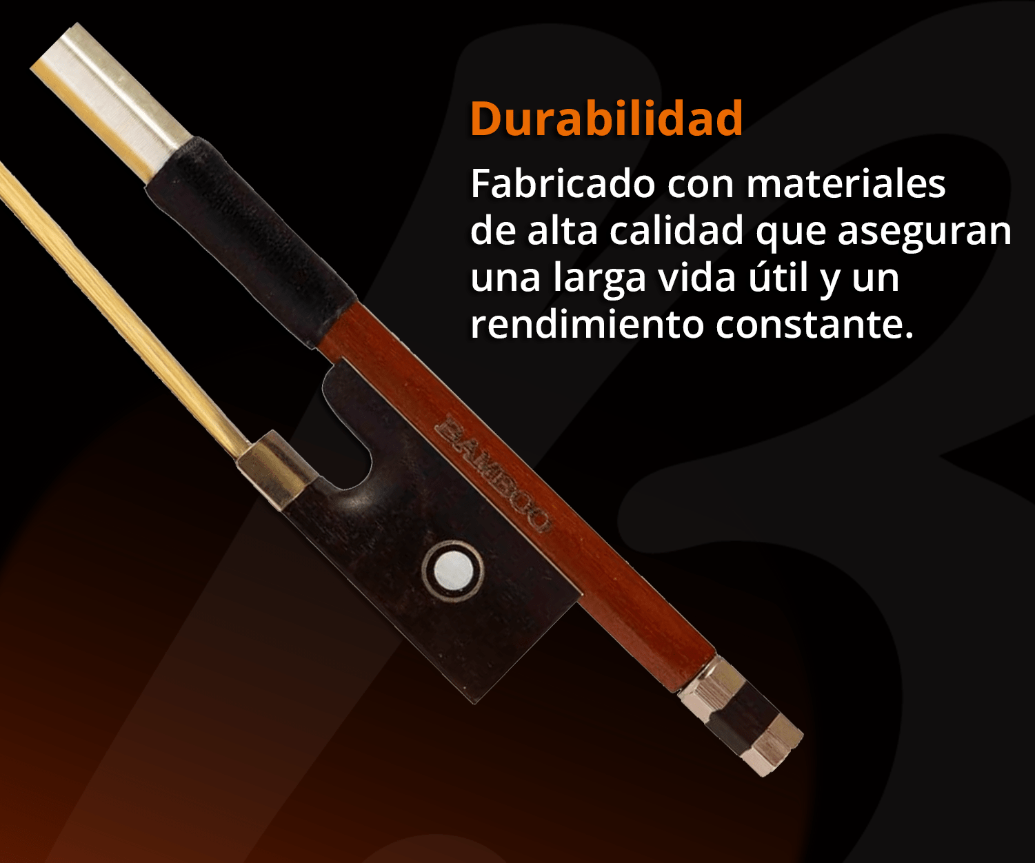 Arco De Violín Con Nuez De Ébano Para Violines 4/4 Y 3/4 - Bamboo Música