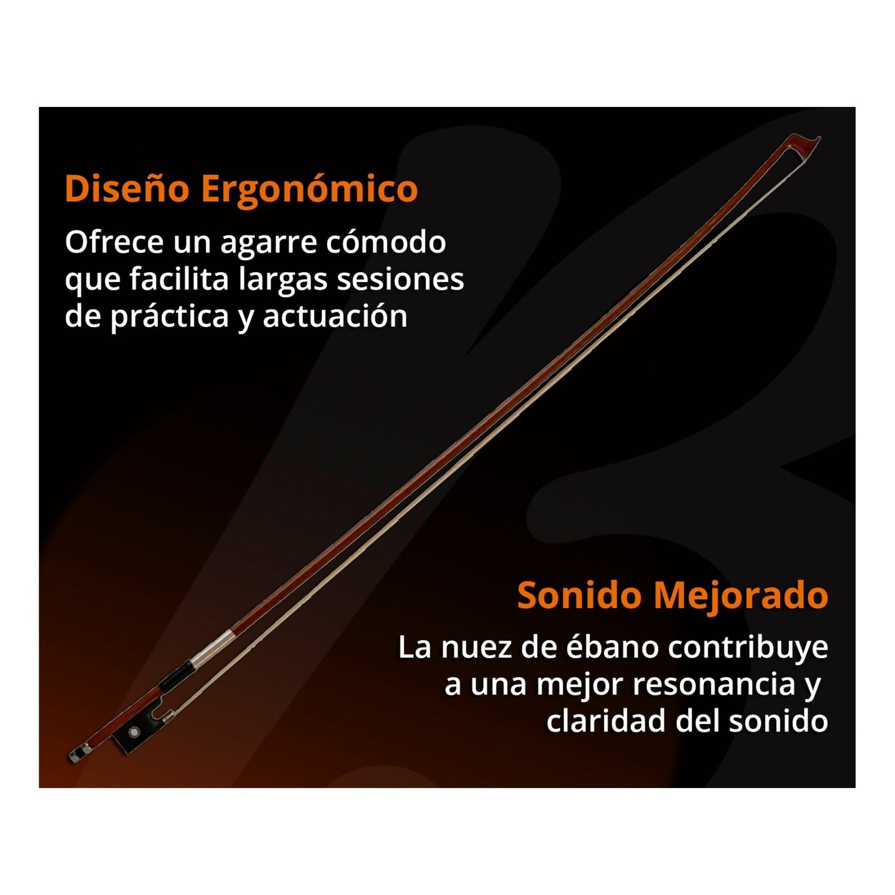 Arco De Violín Con Nuez De Ébano Para Violines 4/4 Y 3/4 - Bamboo Música