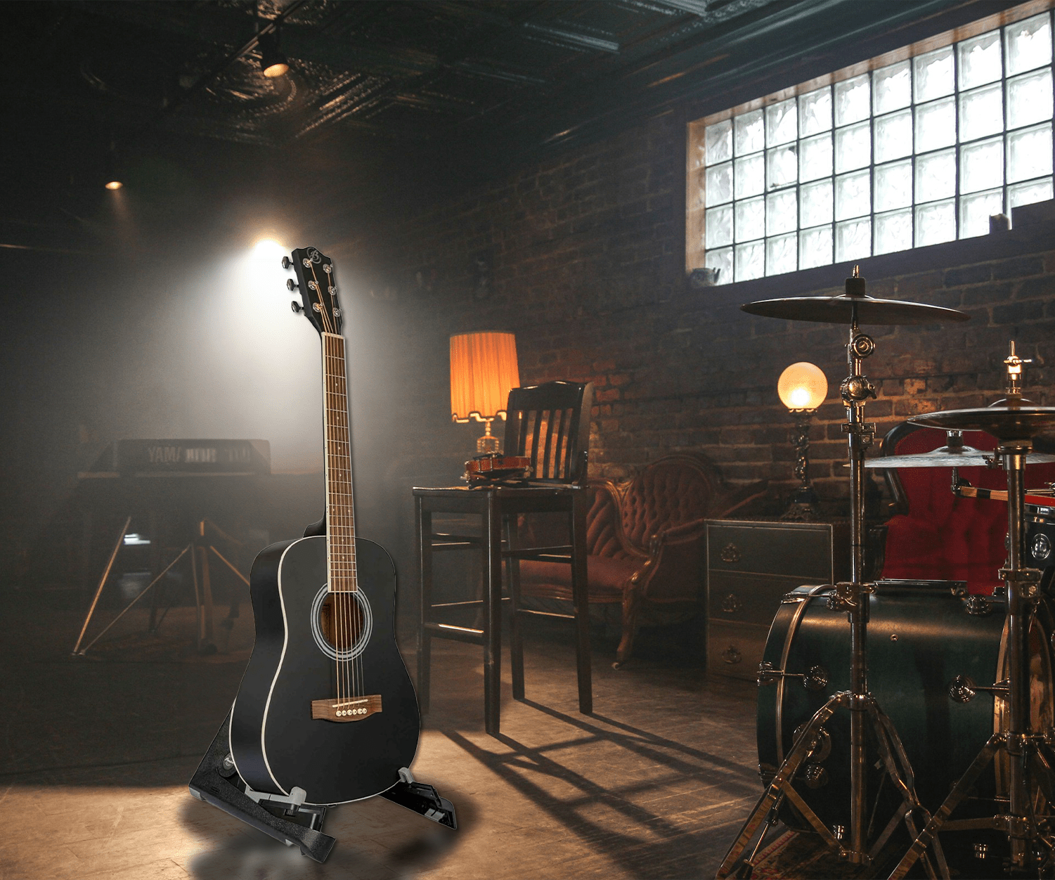 Base Soporte Guitarra / Bajo Bamboo Reforzado De Plastico - Bamboo Música