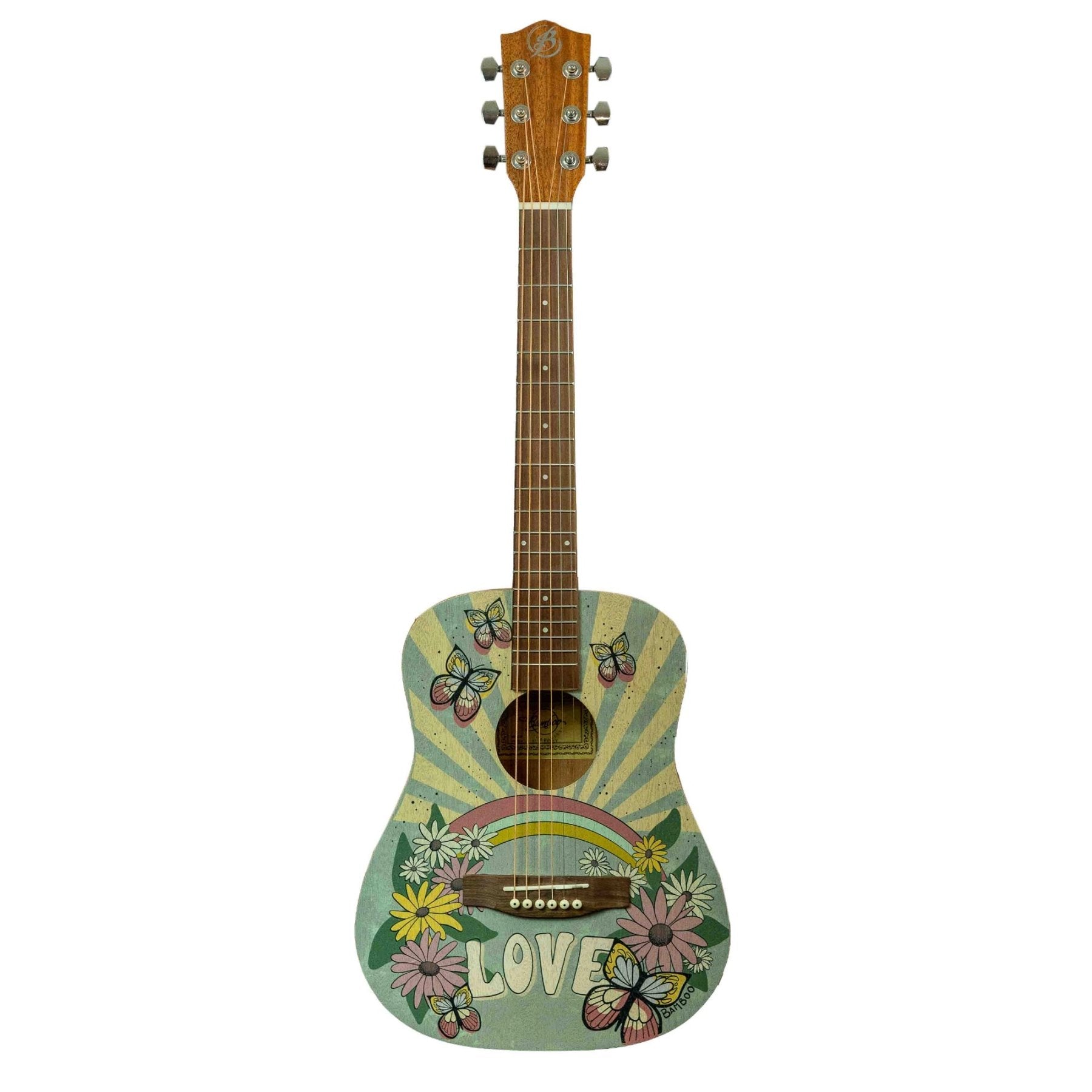 Guitarra Acústica Travel Butterfly 34" - Incluye Funda - Bamboo Música