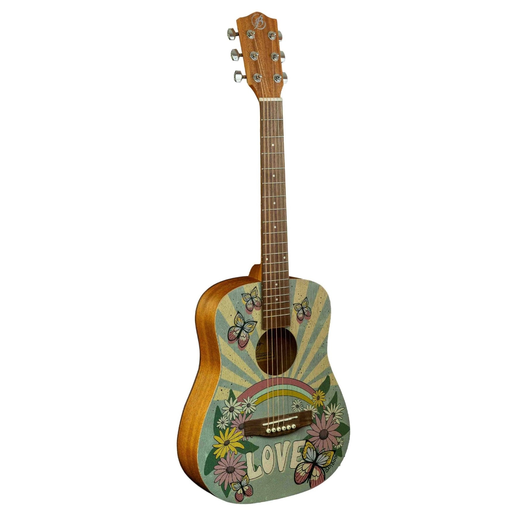Guitarra Acústica Travel Butterfly 34" - Incluye Funda - Bamboo Música