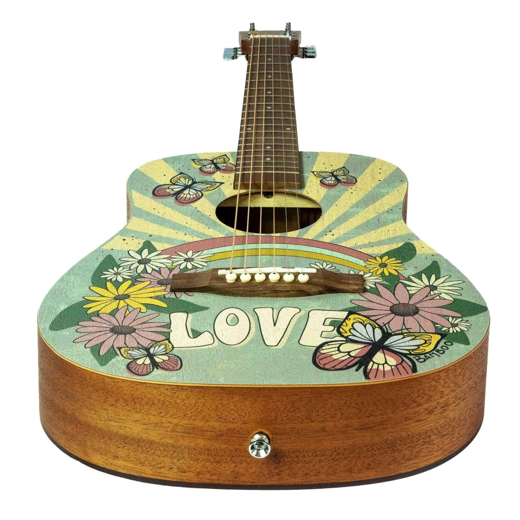 Guitarra Acústica Travel Butterfly 34" - Incluye Funda - Bamboo Música