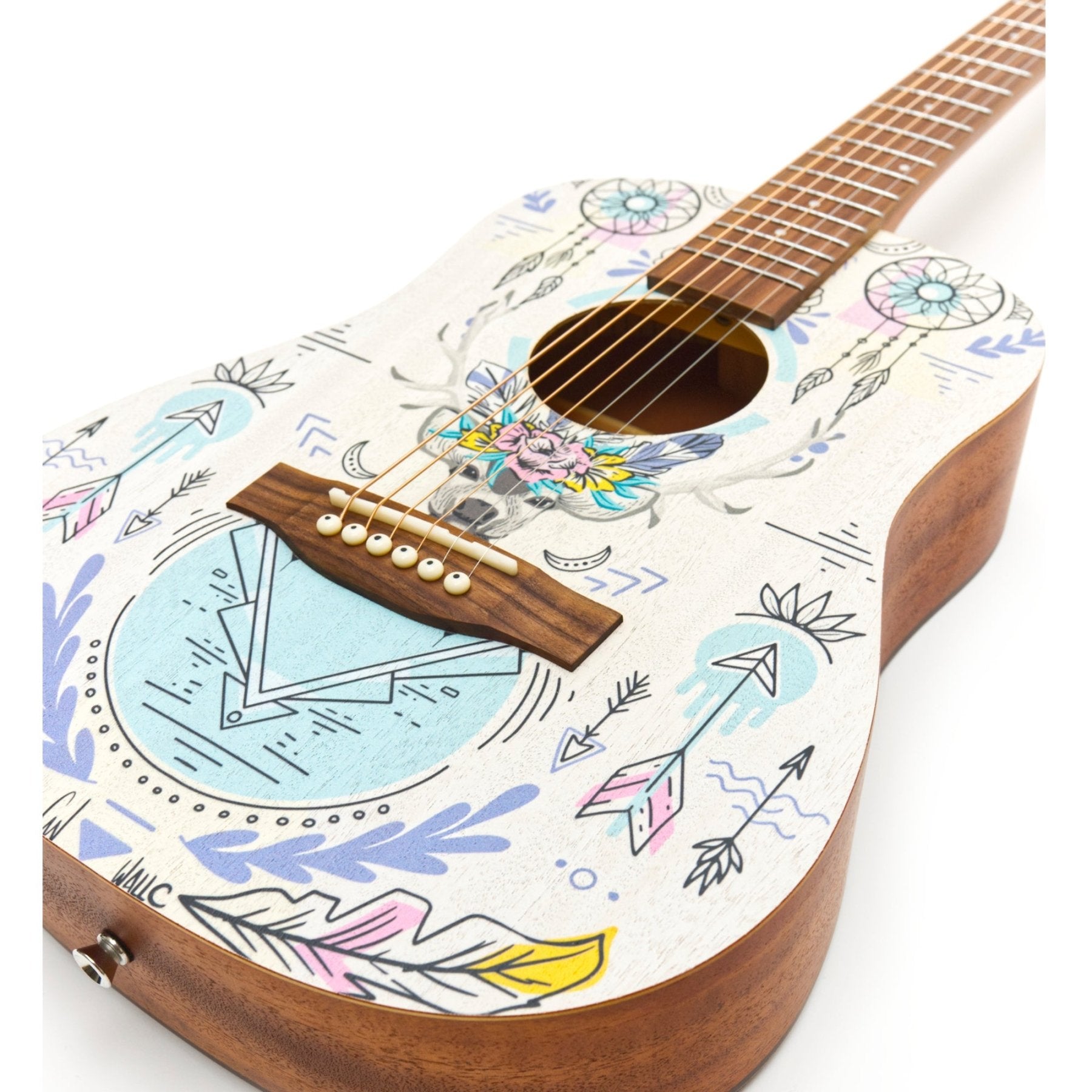 Guitarra Acústica Travel Indie 34" - Incluye Funda Acolchada - Bamboo Música