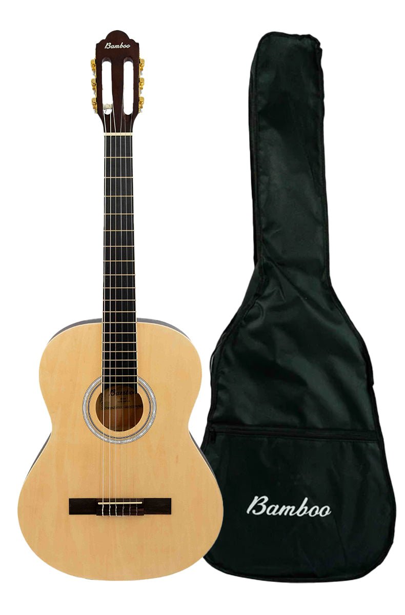 Guitarra Bamboo Clásica Estudio Natural 39” con Funda - Bamboo Música