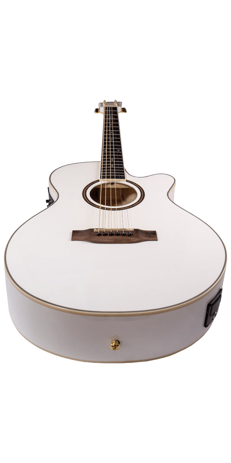 Guitarra Bamboo Electroacústica Blanca Linden 40” con Funda - Bamboo Música