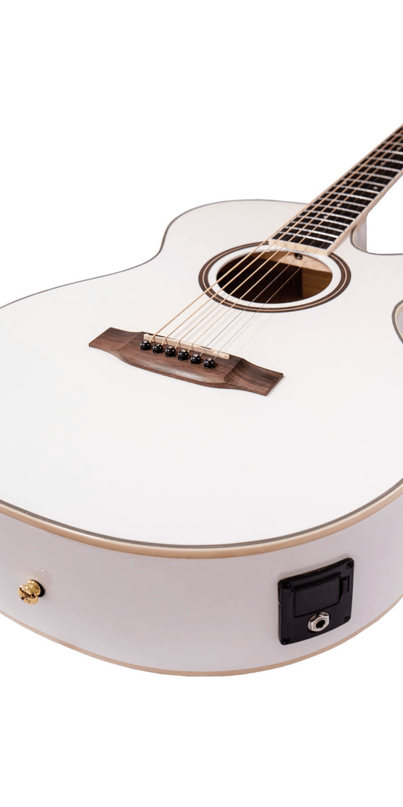 Guitarra Bamboo Electroacústica Blanca Linden 40” con Funda - Bamboo Música