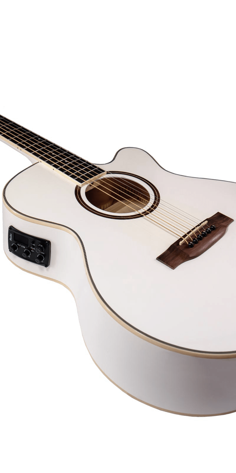 Guitarra Bamboo Electroacústica Blanca Linden 40” con Funda - Bamboo Música