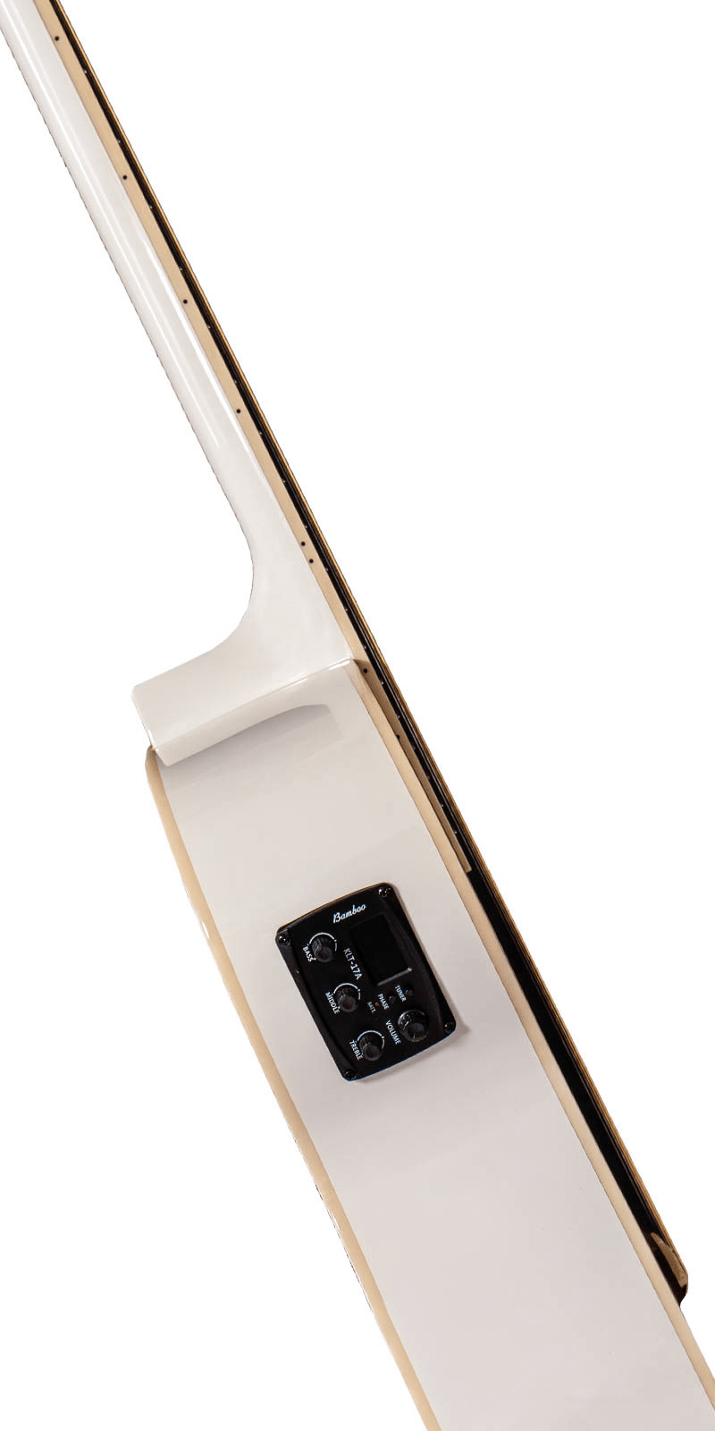 Guitarra Bamboo Electroacústica Blanca Linden 40” con Funda - Bamboo Música