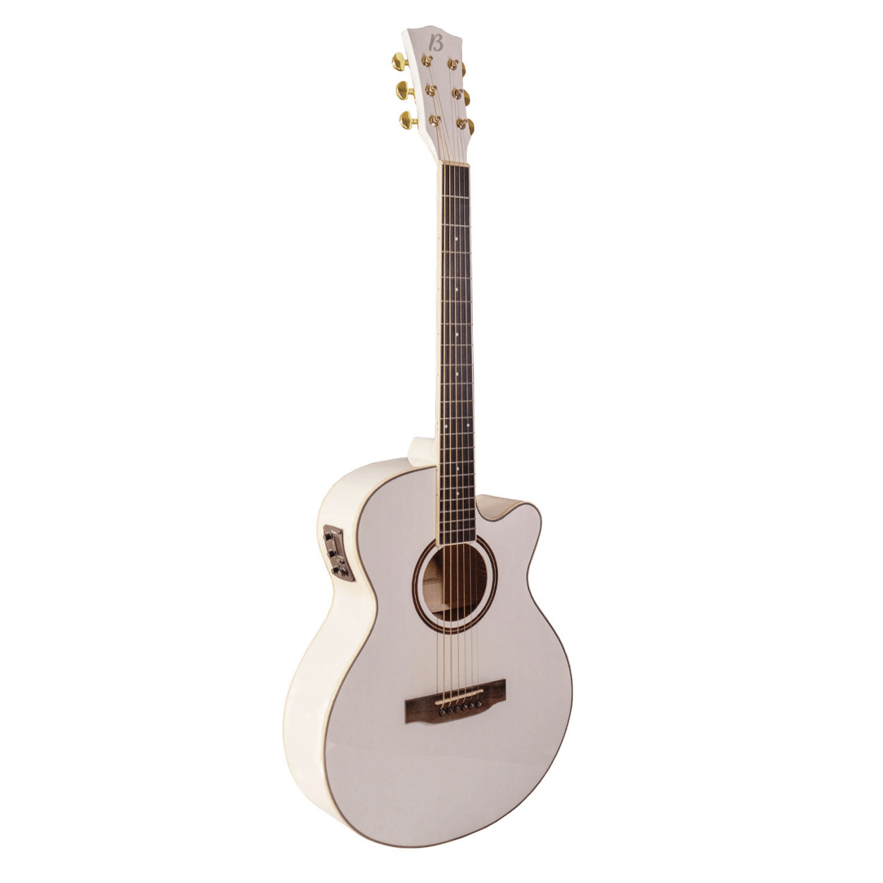 Guitarra Bamboo Electroacústica Blanca Linden 40” con Funda - Bamboo Música