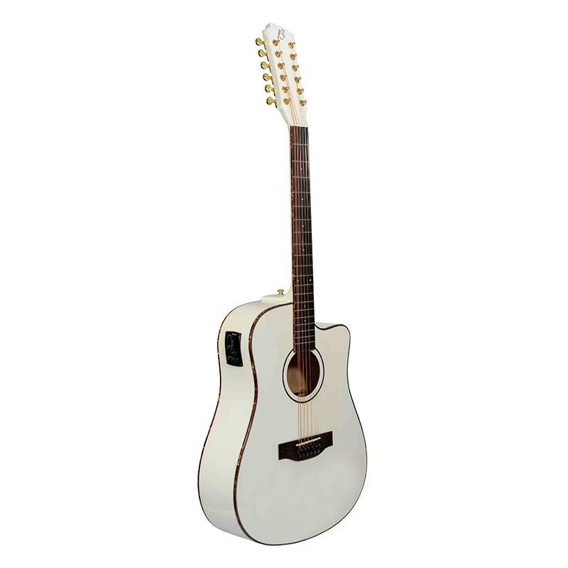 Guitarra Bamboo Electroacustica DOCEROLA Blanca Linden 41” con Funda - Bamboo Música