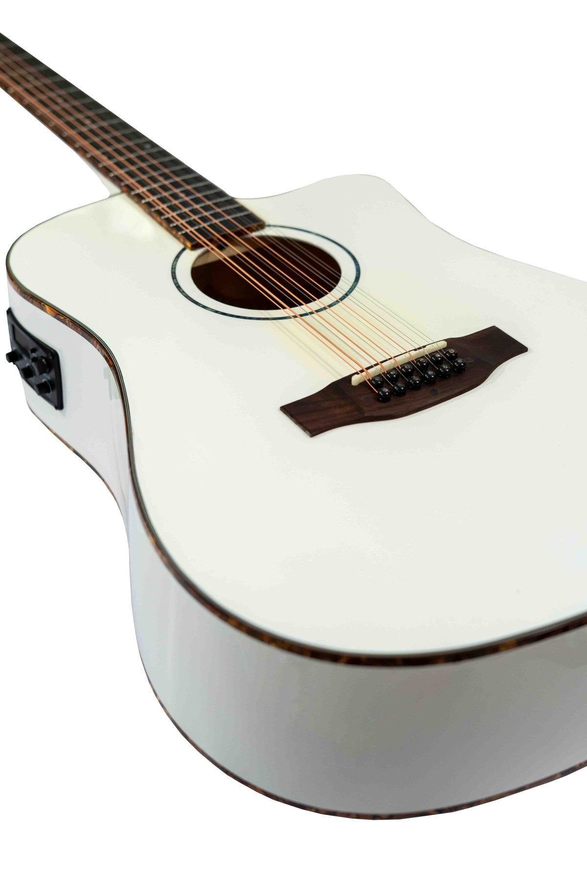 Guitarra Bamboo Electroacustica DOCEROLA Blanca Linden 41” con Funda - Bamboo Música