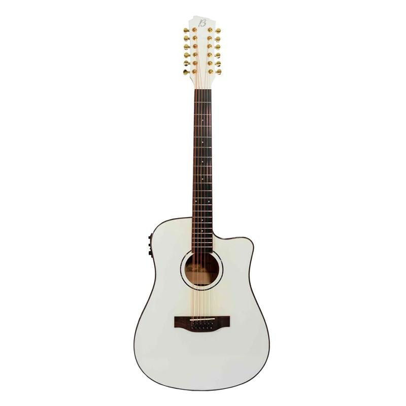 Guitarra Bamboo Electroacustica DOCEROLA Blanca Linden 41” con Funda - Bamboo Música