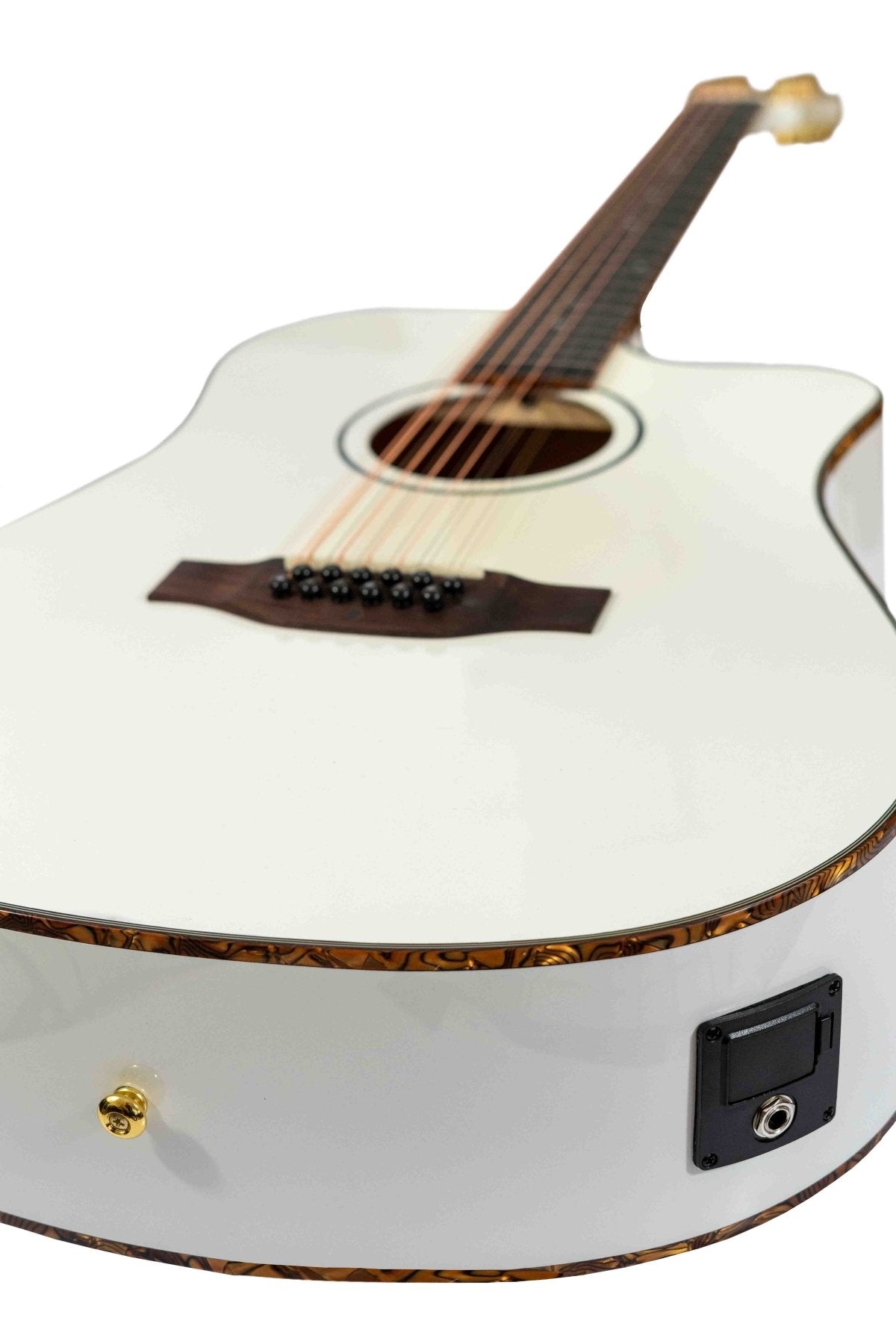 Guitarra Bamboo Electroacustica DOCEROLA Blanca Linden 41” con Funda - Bamboo Música