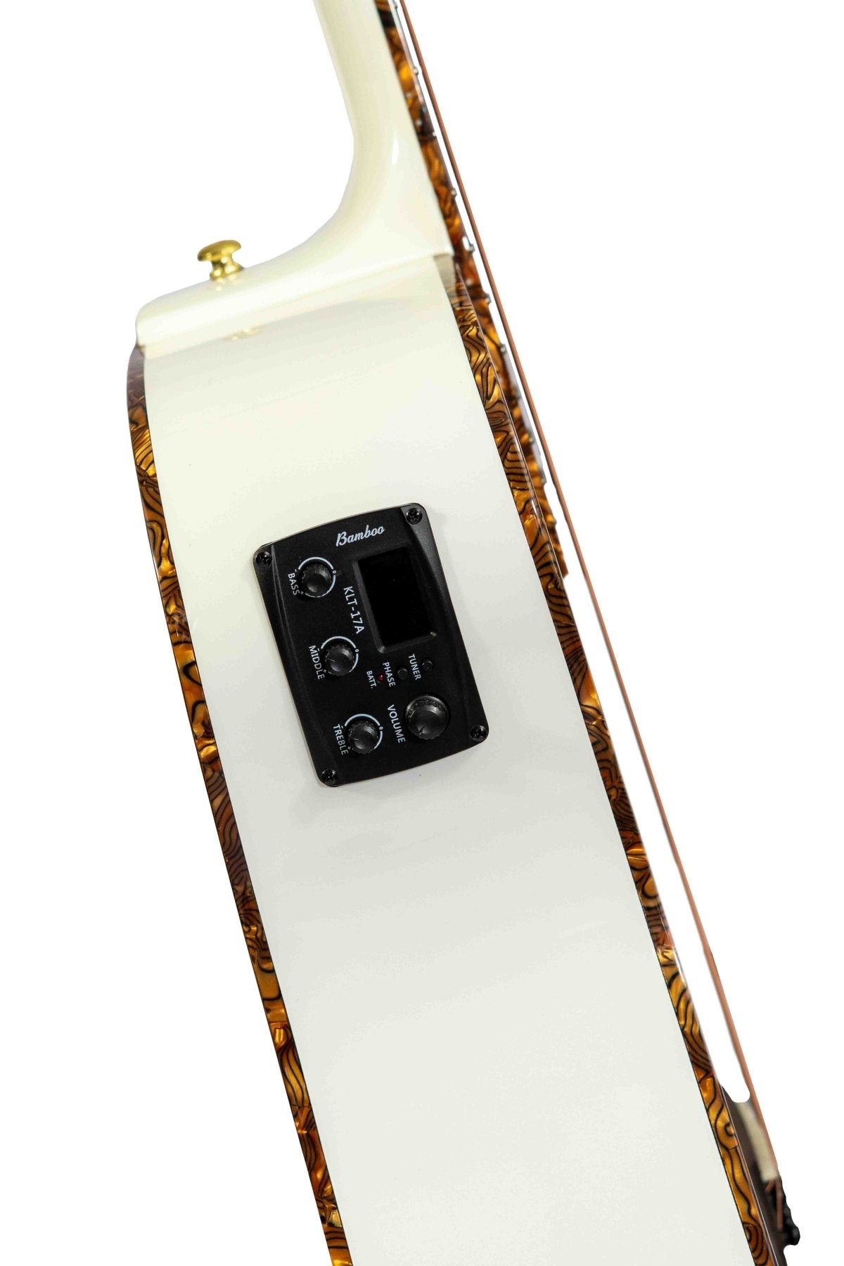 Guitarra Bamboo Electroacustica DOCEROLA Blanca Linden 41” con Funda - Bamboo Música