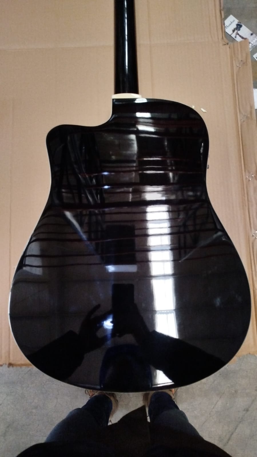 Guitarra Bamboo Electroacustica DOCEROLA Negra Linden 41” con Funda – Outlet (Usada, Tapa Rayada) - Bamboo Música