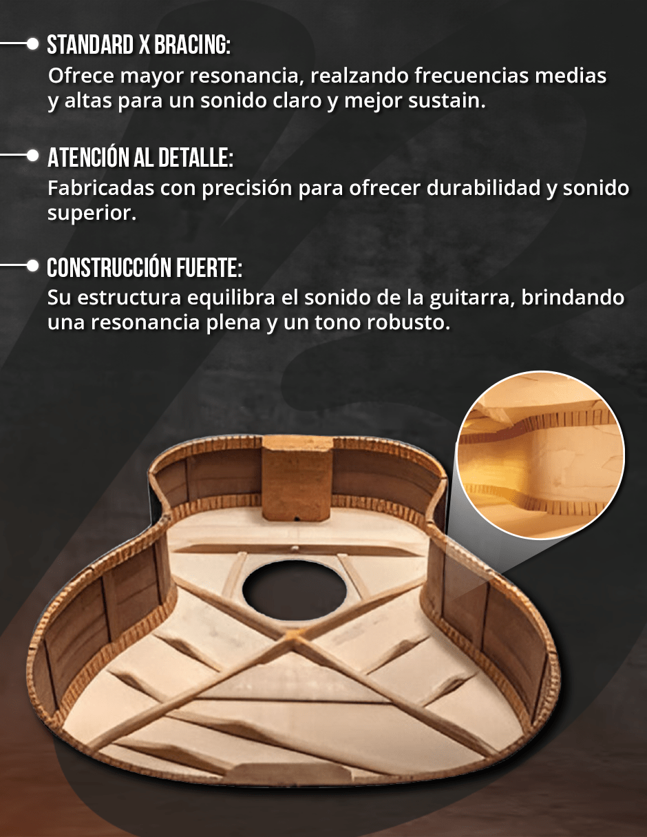 Guitarra Bamboo Electroacustica Negra Linden 40” con Funda - Bamboo Música
