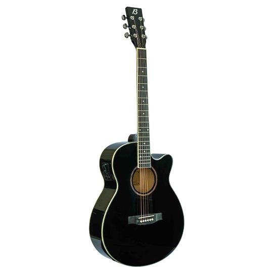 Guitarra Bamboo Electroacústica Negra Linden 40" – Outlet (Mal Acabado en Tapa y Fondo) - Bamboo Música