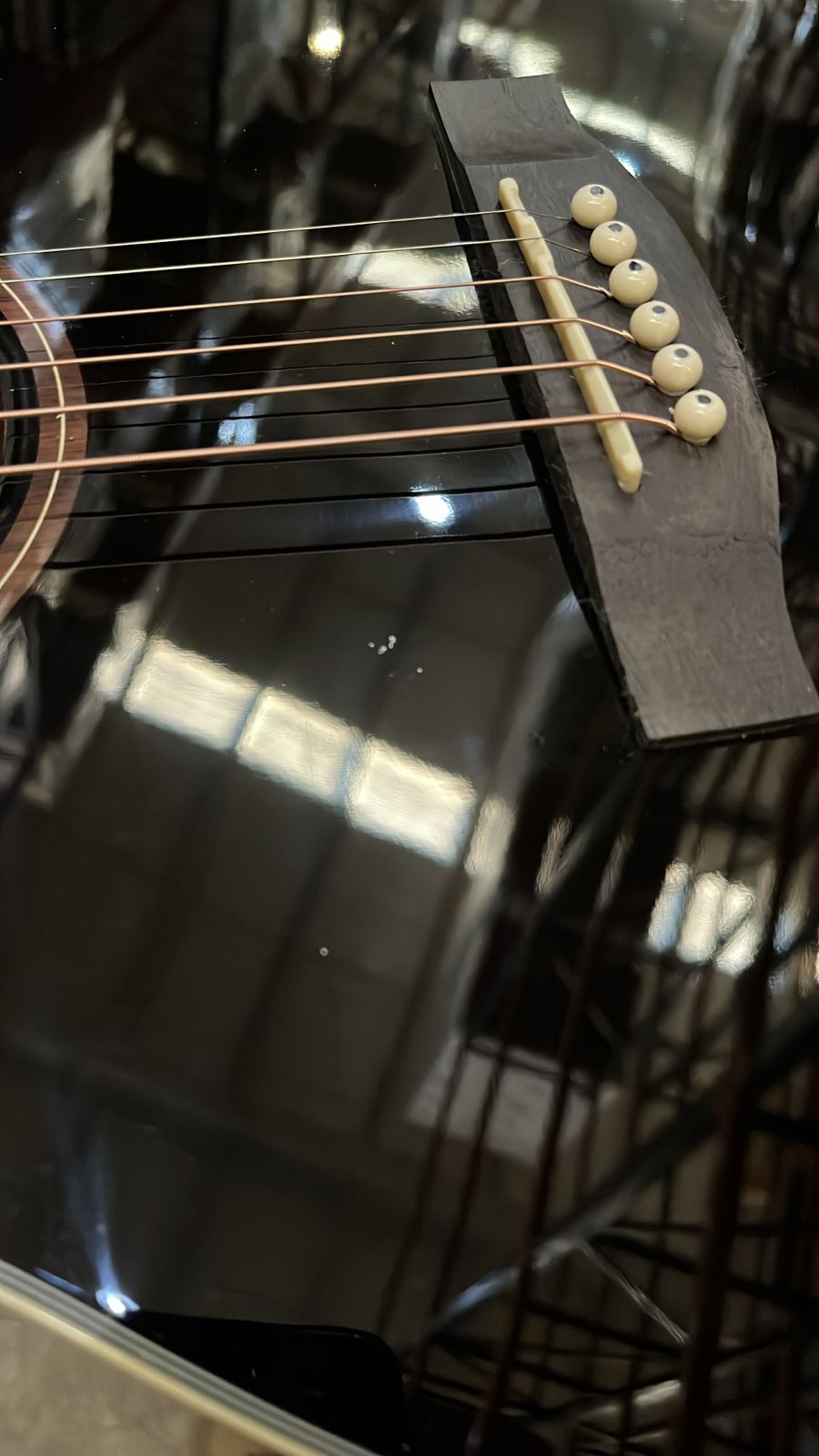 Guitarra Bamboo Electroacústica Negra Linden 40" – Outlet (Mal Acabado en Tapa y Fondo) - Bamboo Música