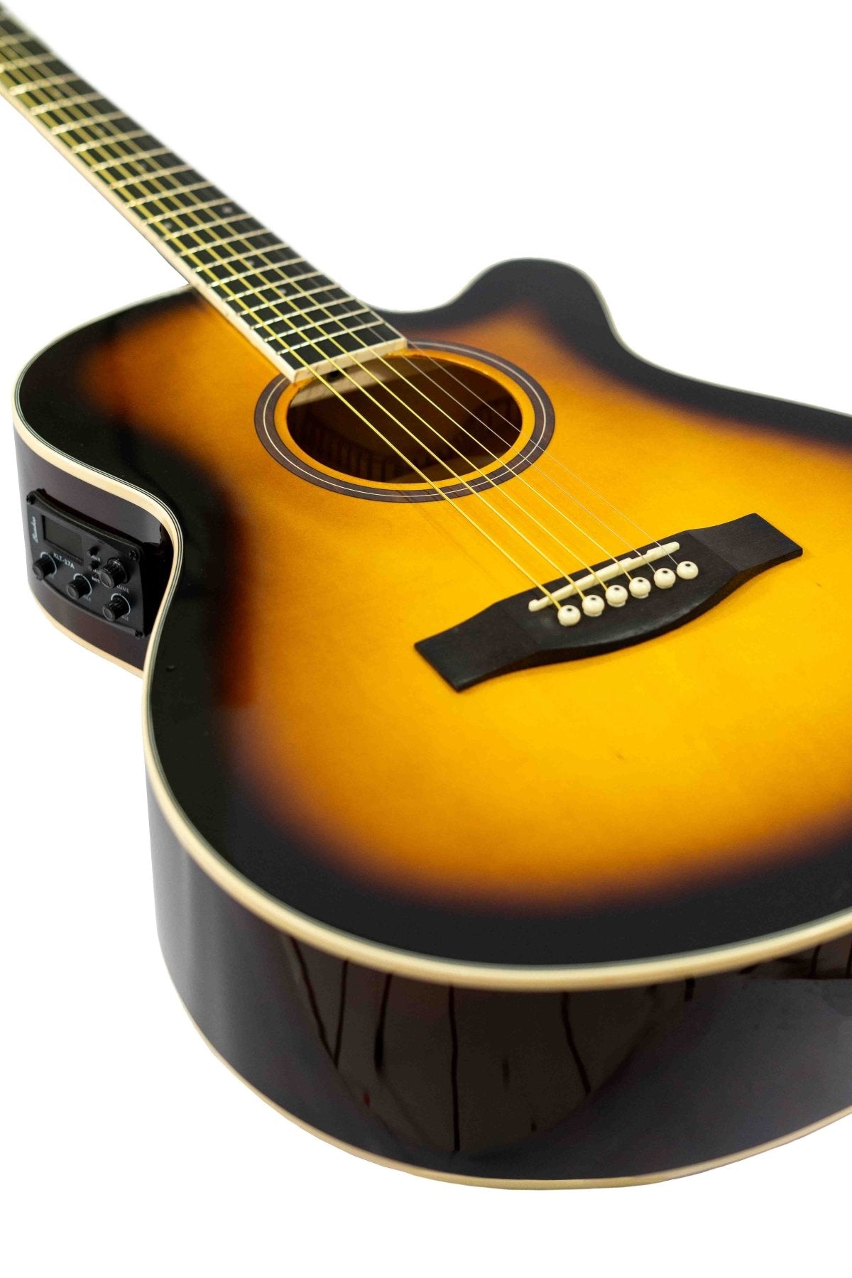 Guitarra Bamboo Electroacustica Sunburst Linden 40” con Funda - Bamboo Música