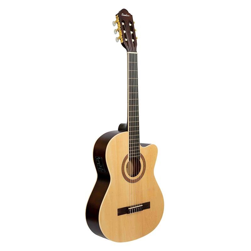 Guitarra Bamboo Electroclasica Studio Natural 39” con Funda - Bamboo Música