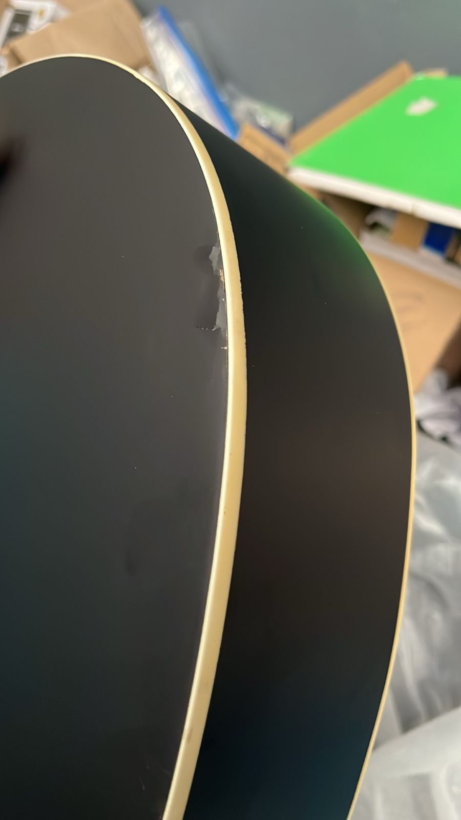 Guitarra Bamboo Electroclasica Studio Negra 39” con Funda – Outlet (Golpe en el aro) - Bamboo Música
