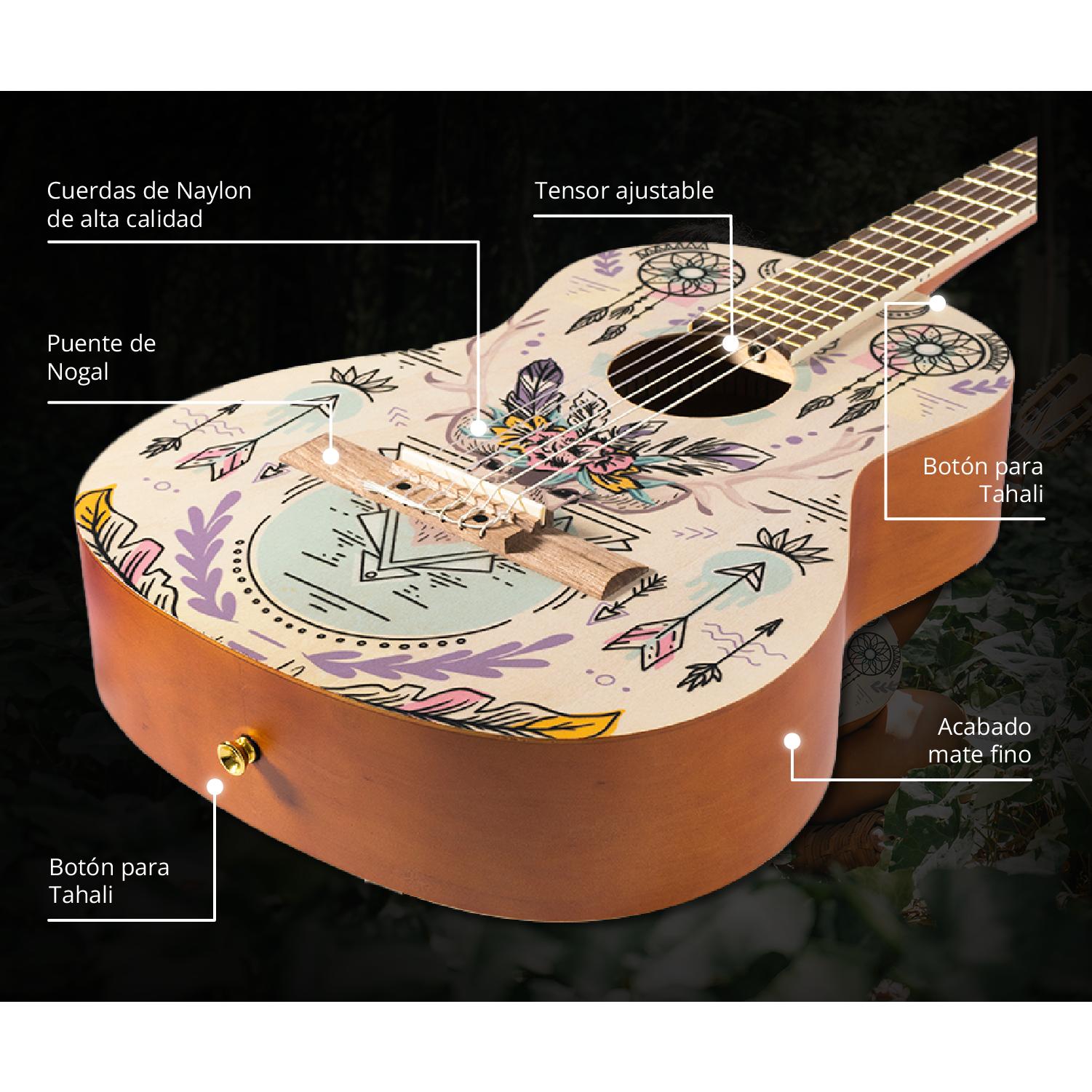 Guitarra Clásica Studio Indie 36″ - Incluye Funda - Bamboo Música