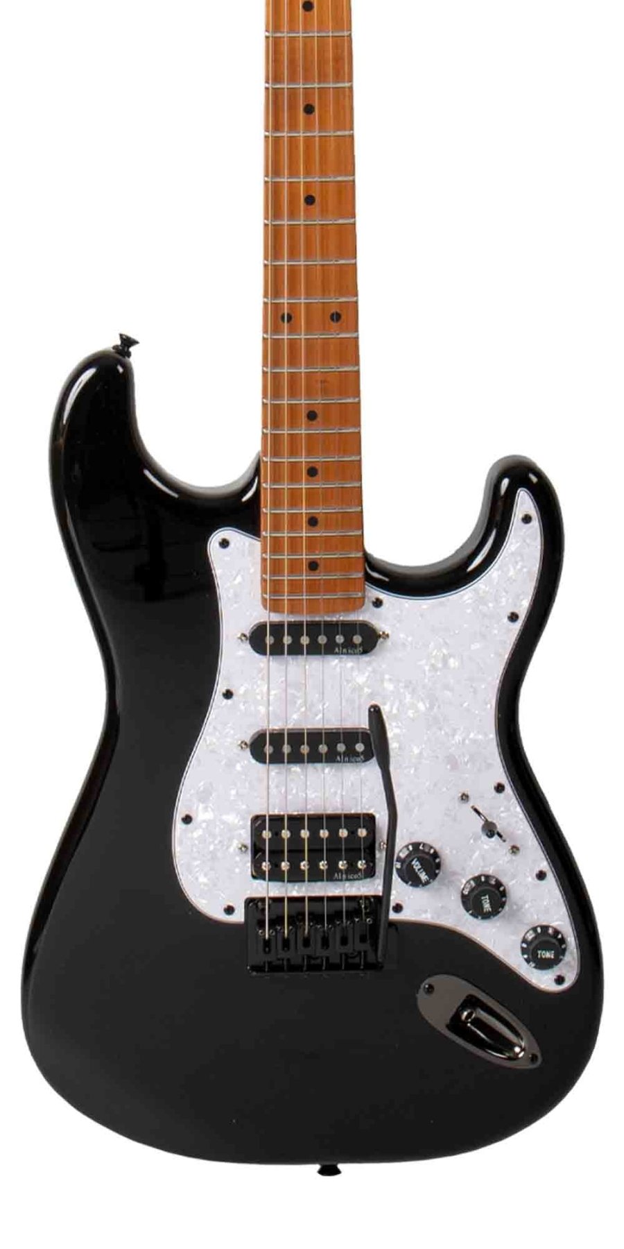 Guitarra Electrica SOLAR Strato SSH Black - Bamboo Música