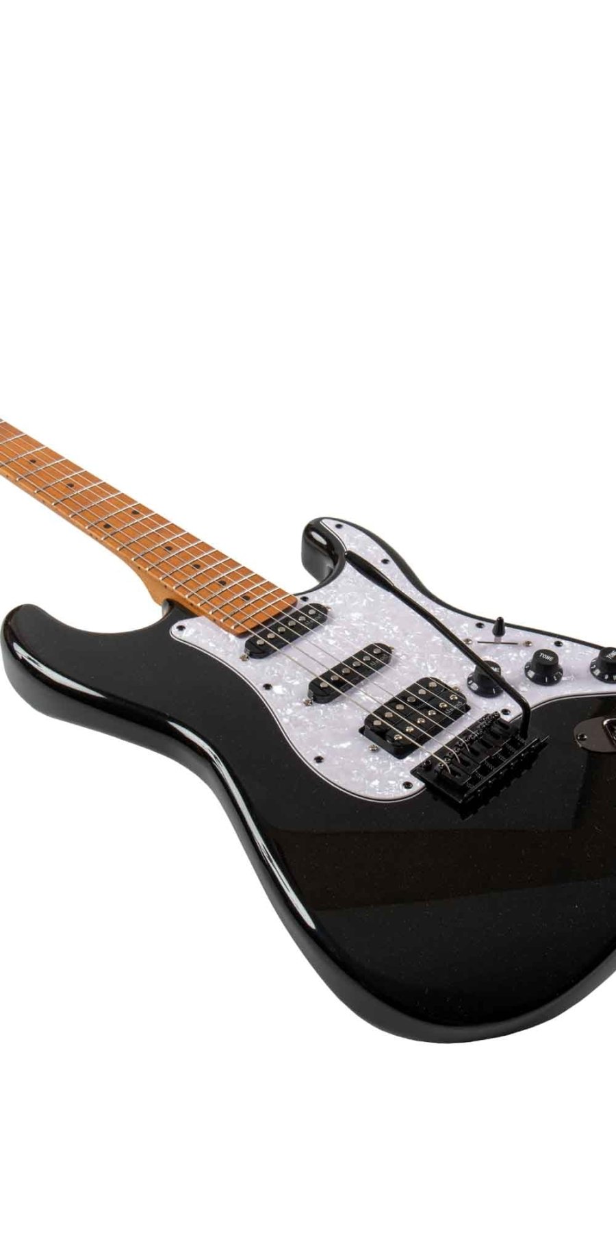 Guitarra Electrica SOLAR Strato SSH Black - Bamboo Música