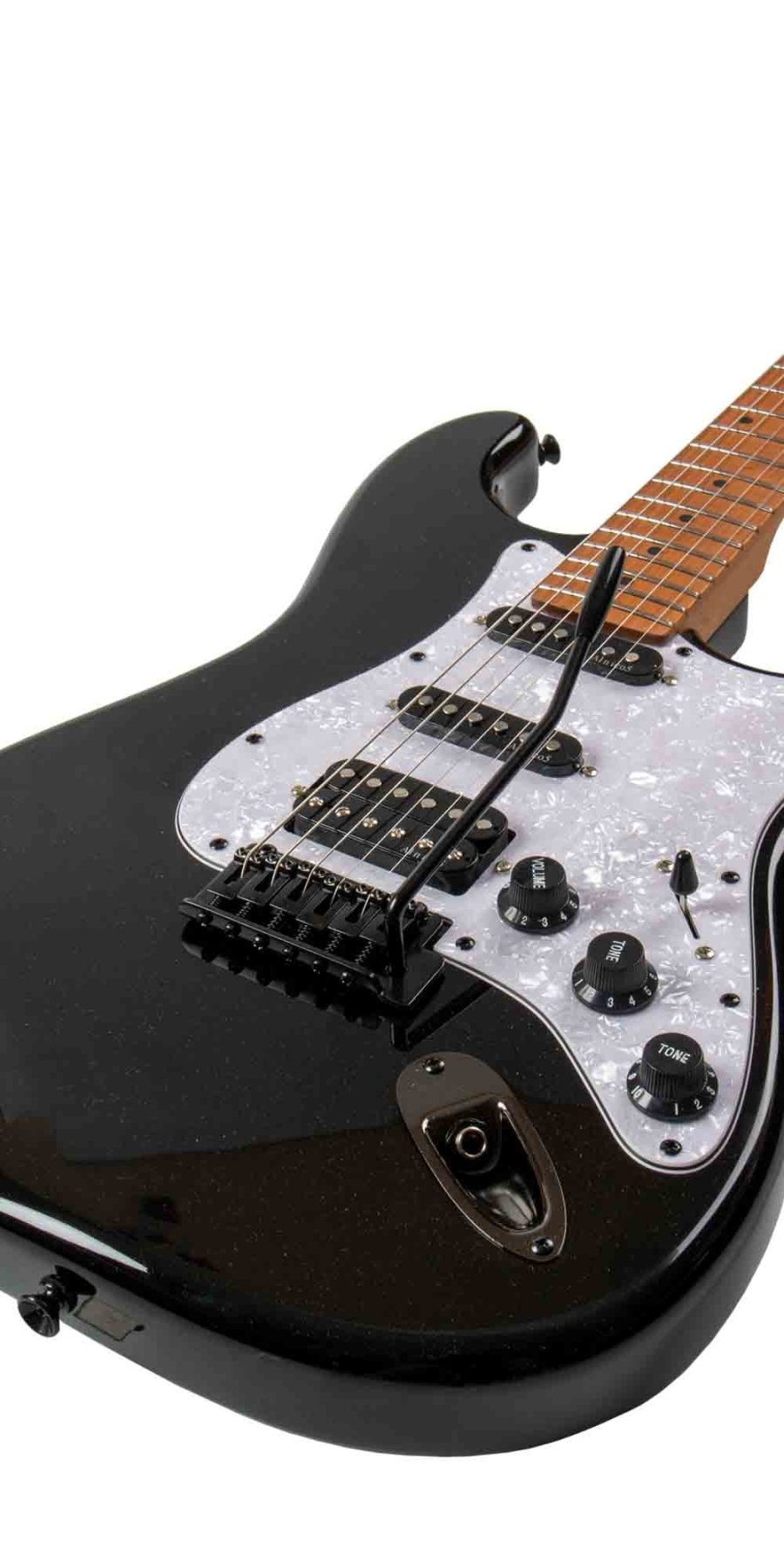 Guitarra Electrica SOLAR Strato SSH Black - Bamboo Música