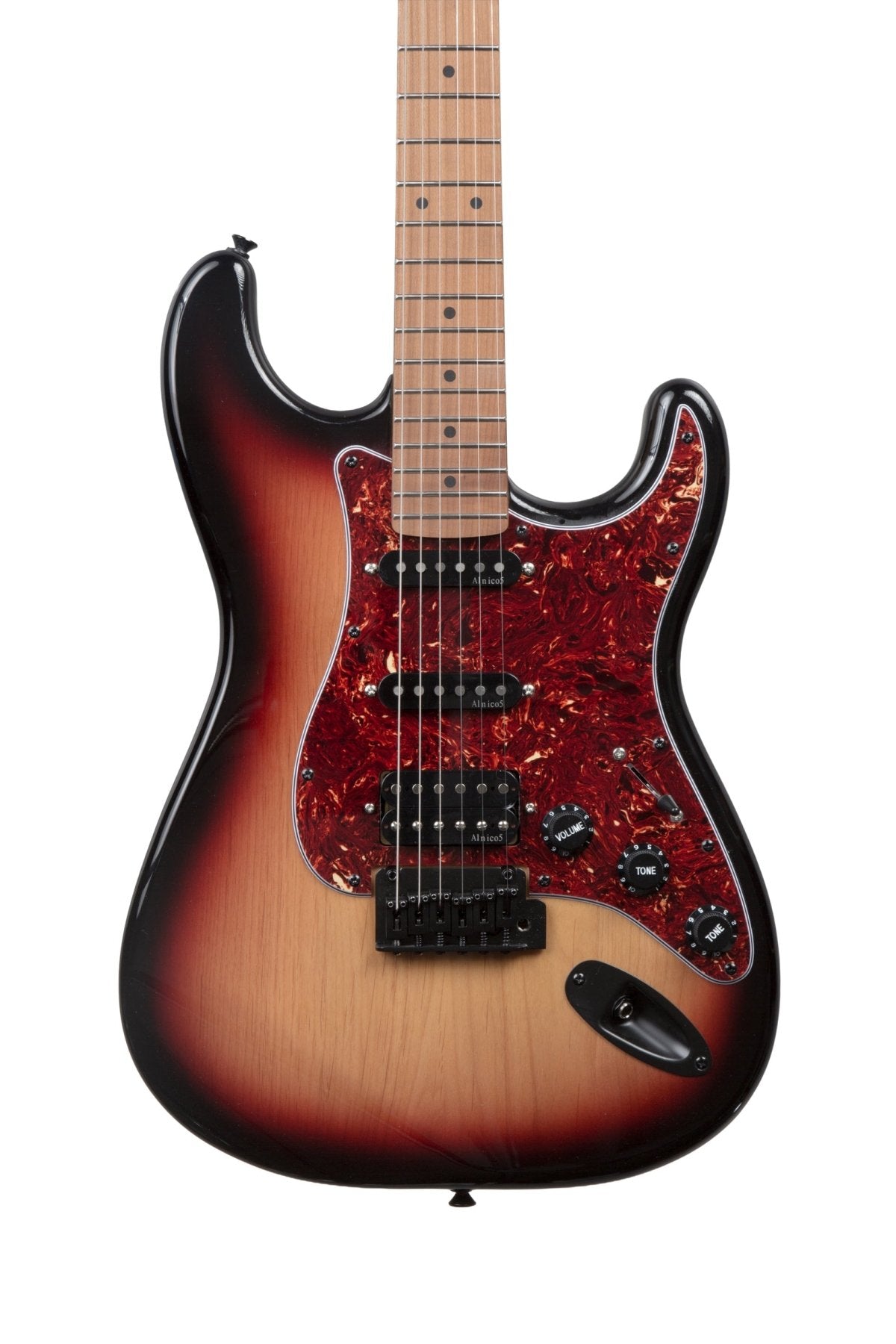Guitarra Electrica SOLAR Strato SSH Sunburst - Bamboo Música