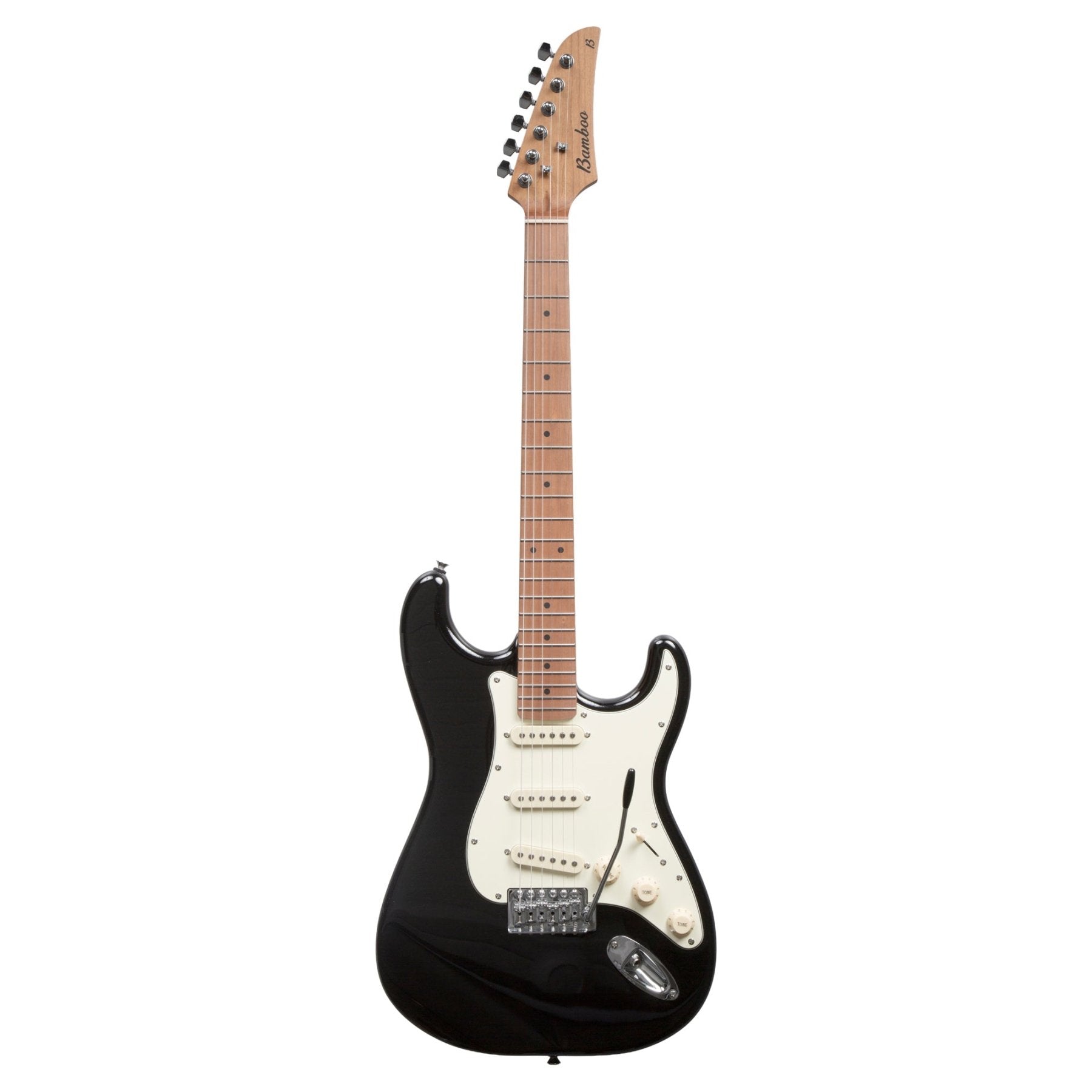 Guitarra Electrica SOLAR Strato SSS Black - Bamboo Música