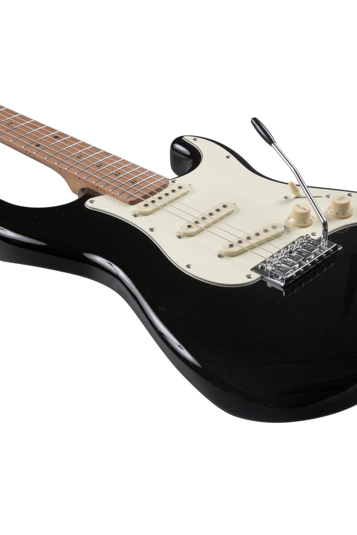 Guitarra Electrica SOLAR Strato SSS Black - Bamboo Música