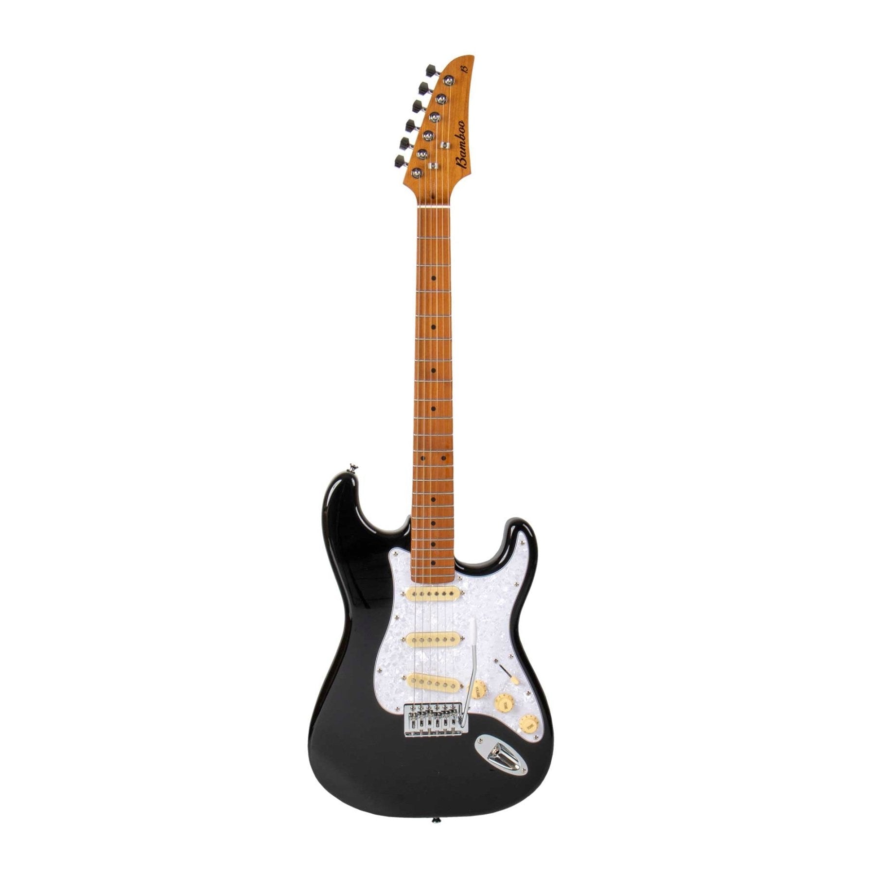 Guitarra Electrica SOLAR Strato SSS Black - Bamboo Música