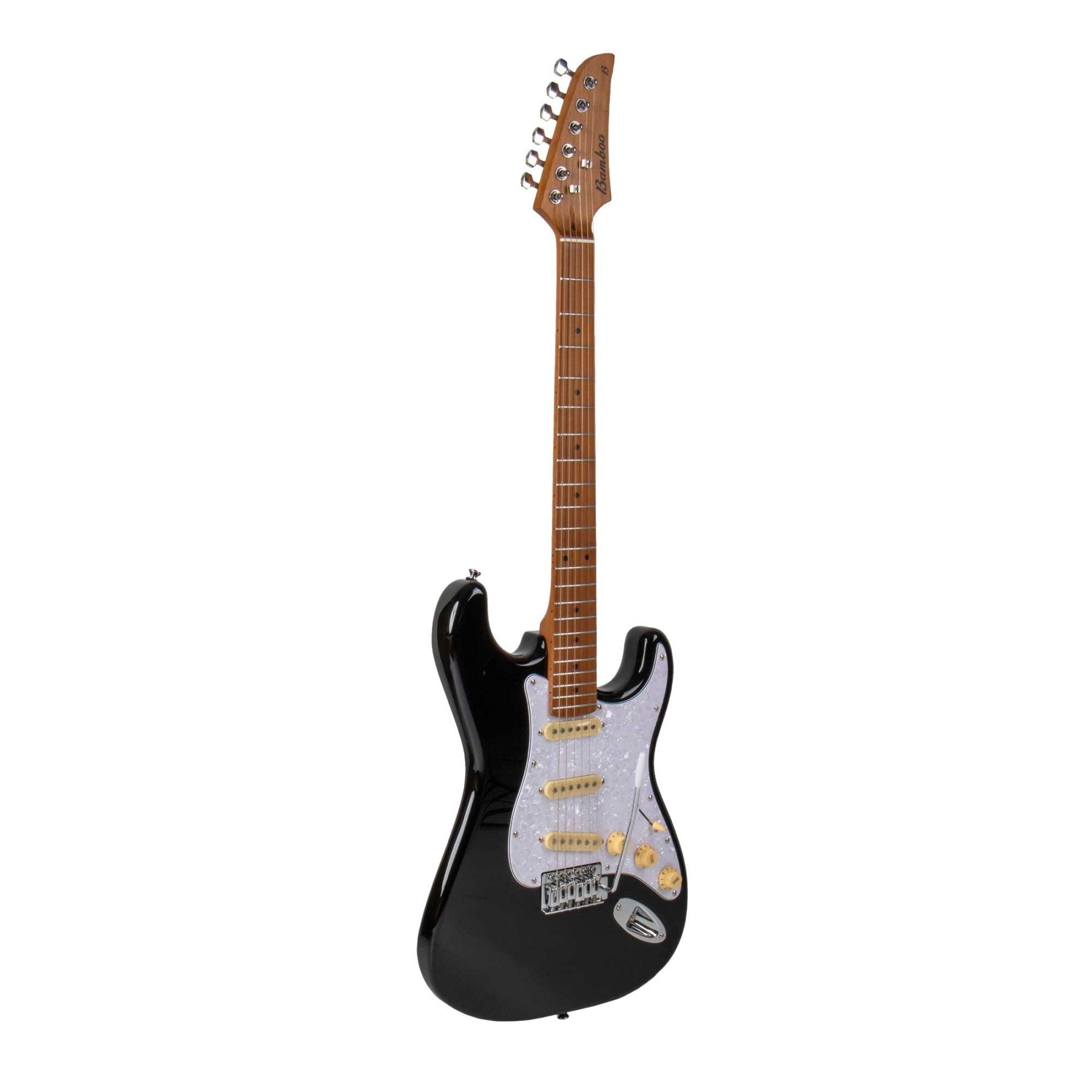 Guitarra Electrica SOLAR Strato SSS Black - Bamboo Música