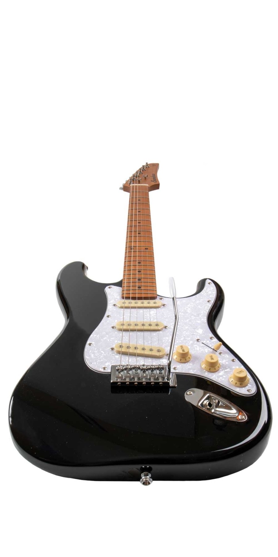 Guitarra Electrica SOLAR Strato SSS Black - Bamboo Música