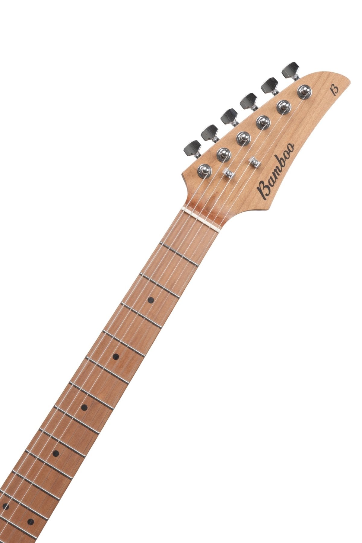 Guitarra Electrica SOLAR Strato SSS Black - Bamboo Música