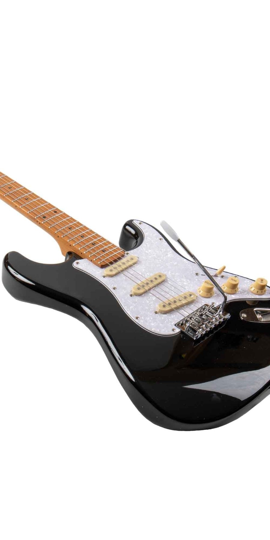 Guitarra Electrica SOLAR Strato SSS Black - Bamboo Música
