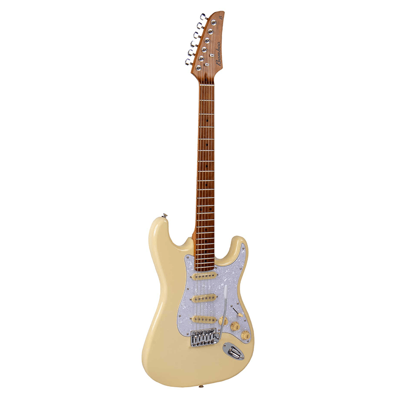 Guitarra Electrica SOLAR Strato SSS White - Bamboo Música