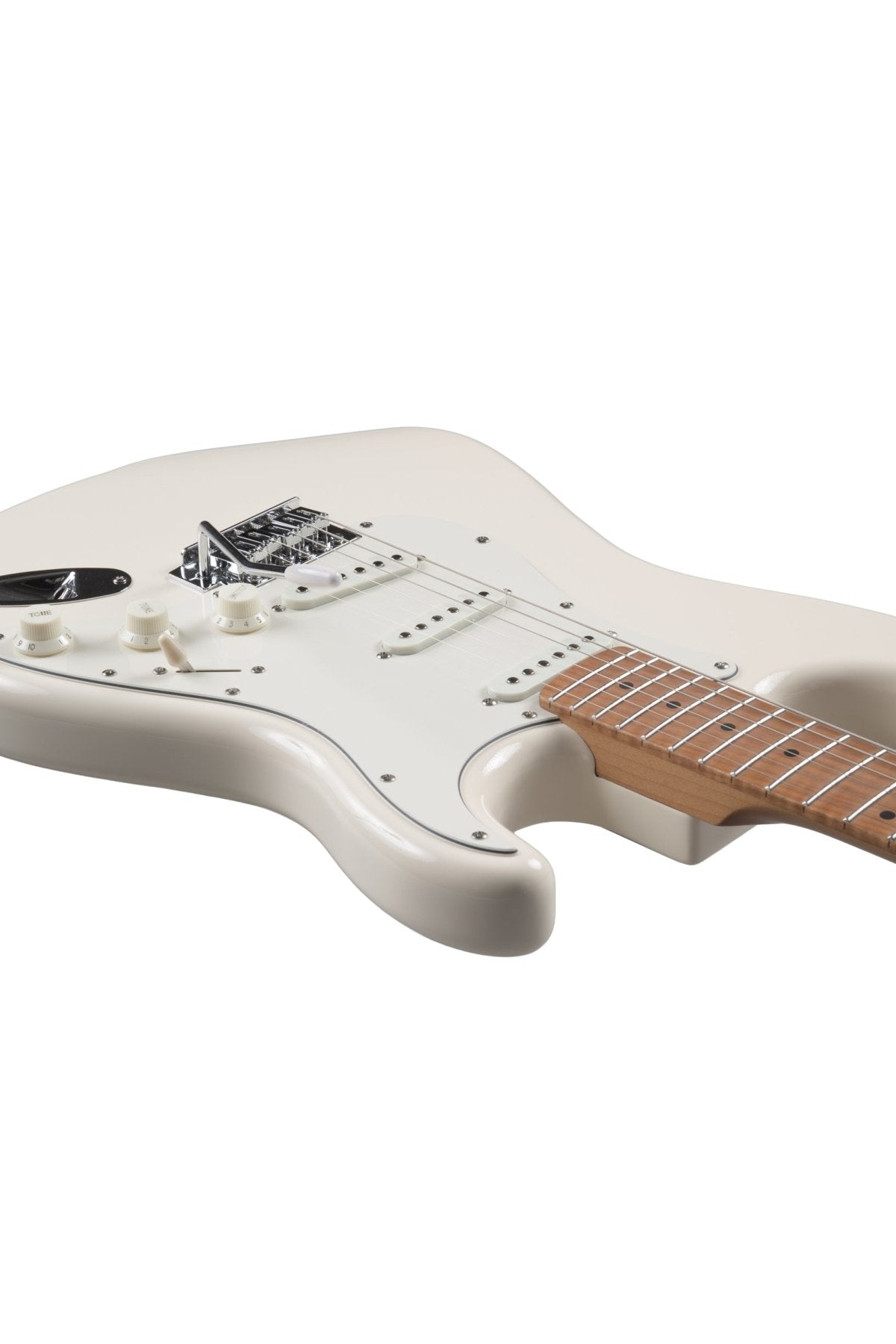 Guitarra Electrica SOLAR Strato SSS White - Bamboo Música