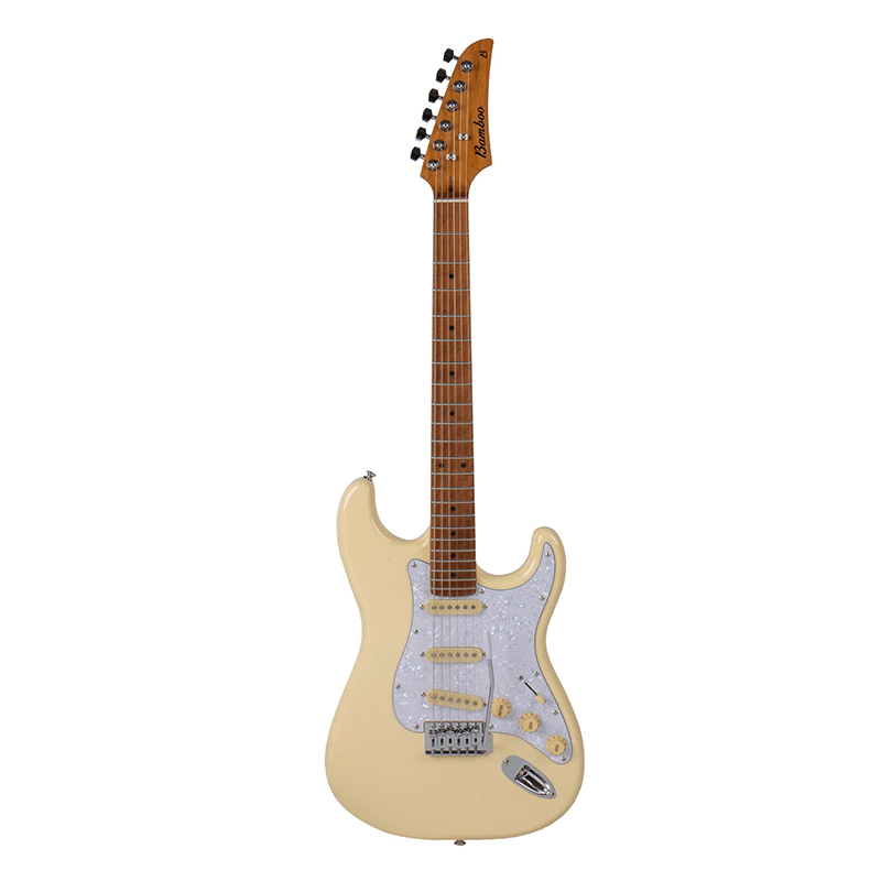 Guitarra Electrica SOLAR Strato SSS White - Bamboo Música