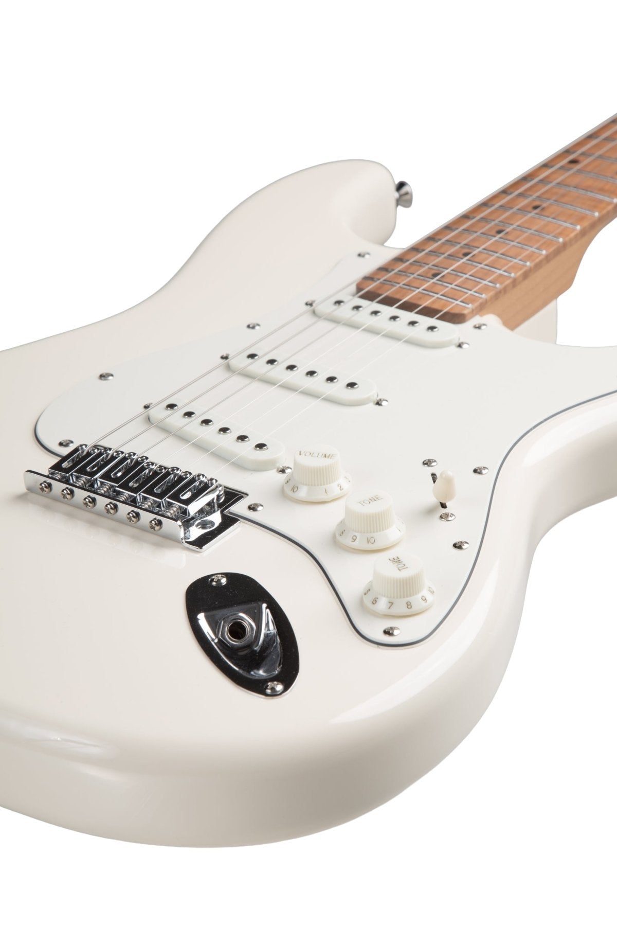 Guitarra Electrica SOLAR Strato SSS White - Bamboo Música