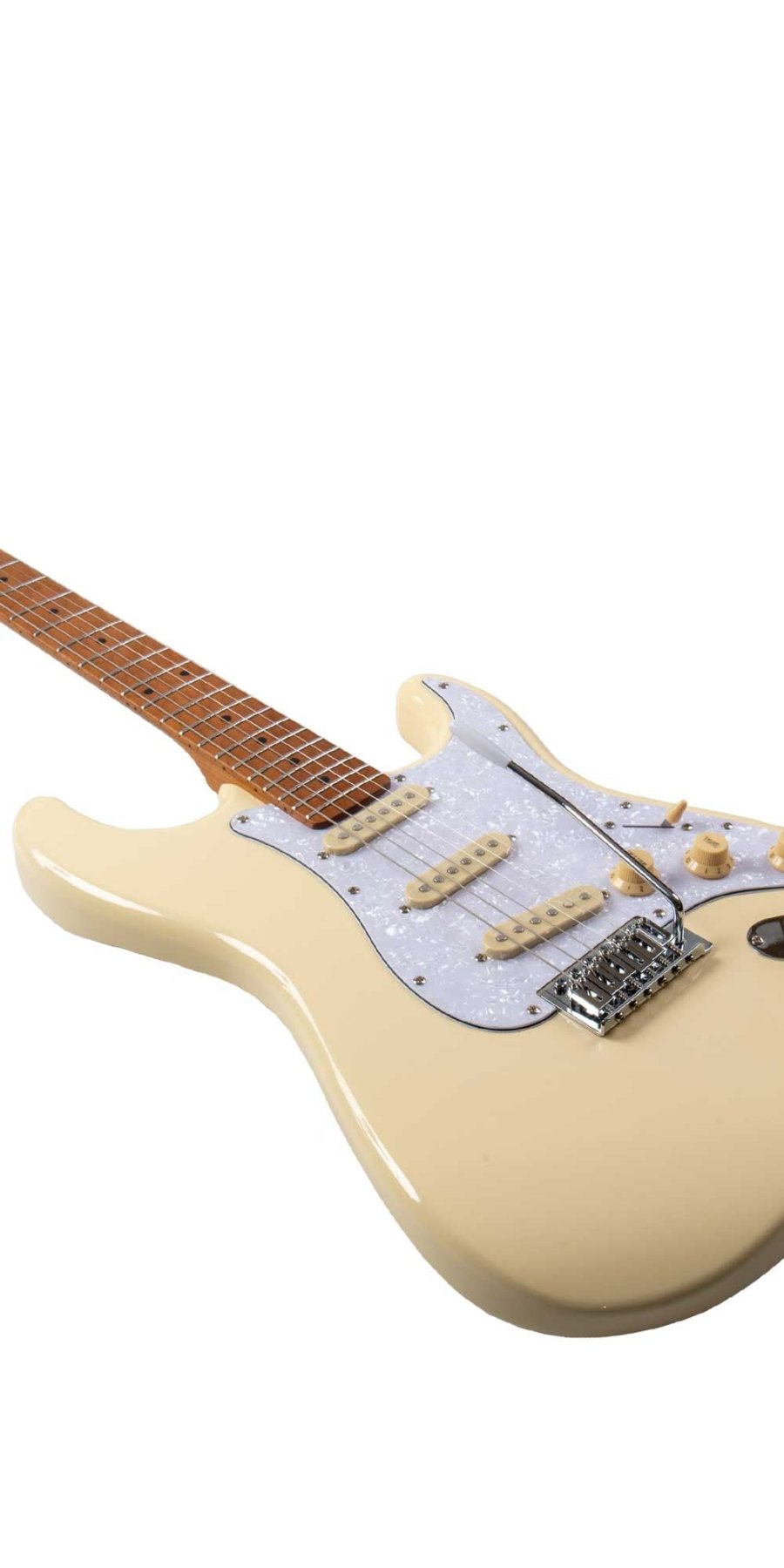 Guitarra Electrica SOLAR Strato SSS White - Bamboo Música