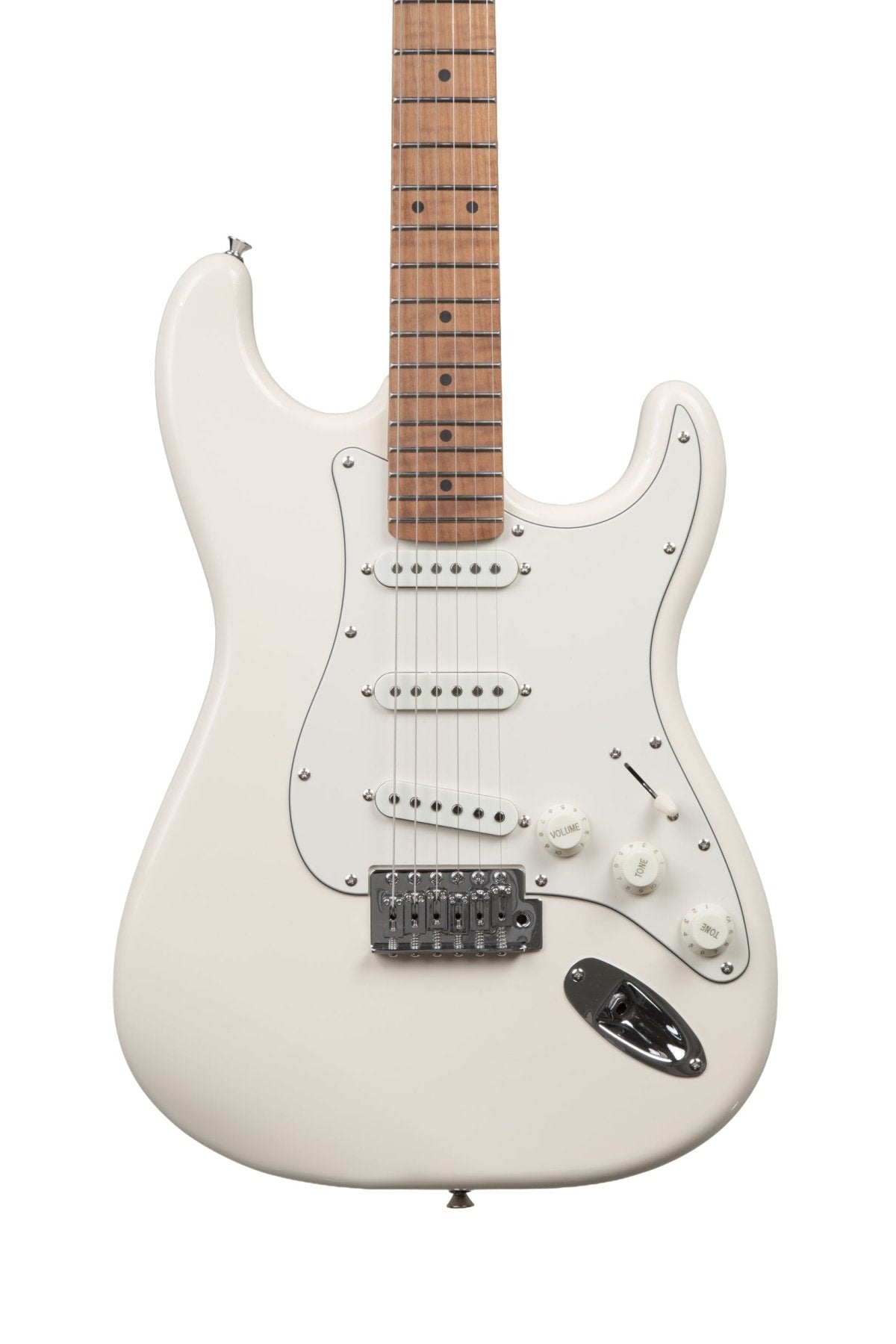 Guitarra Electrica SOLAR Strato SSS White - Bamboo Música