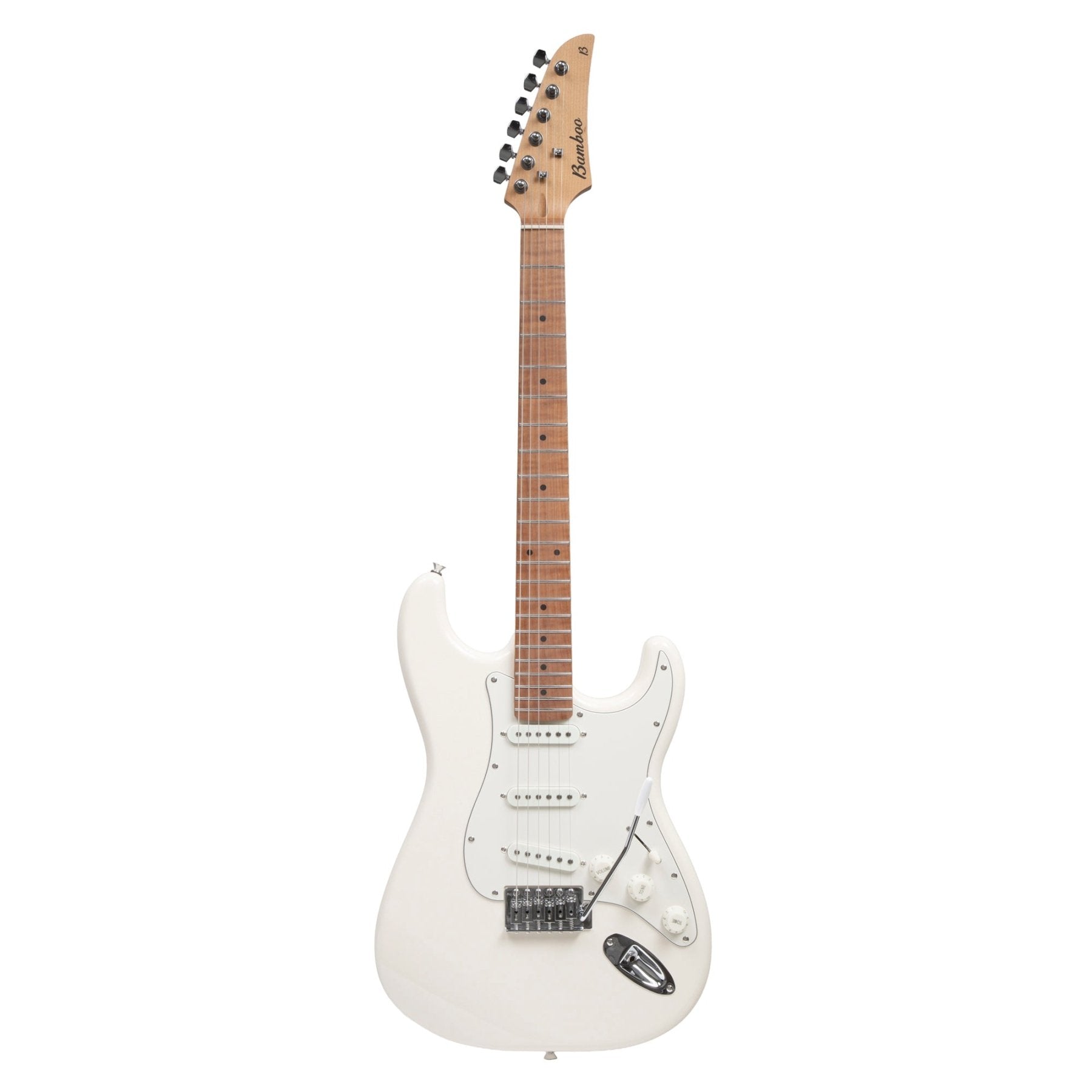 Guitarra Electrica SOLAR Strato SSS White - Bamboo Música