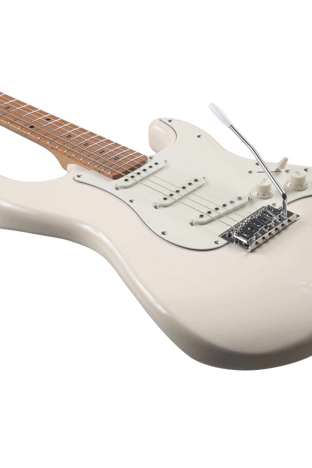 Guitarra Electrica SOLAR Strato SSS White - Bamboo Música