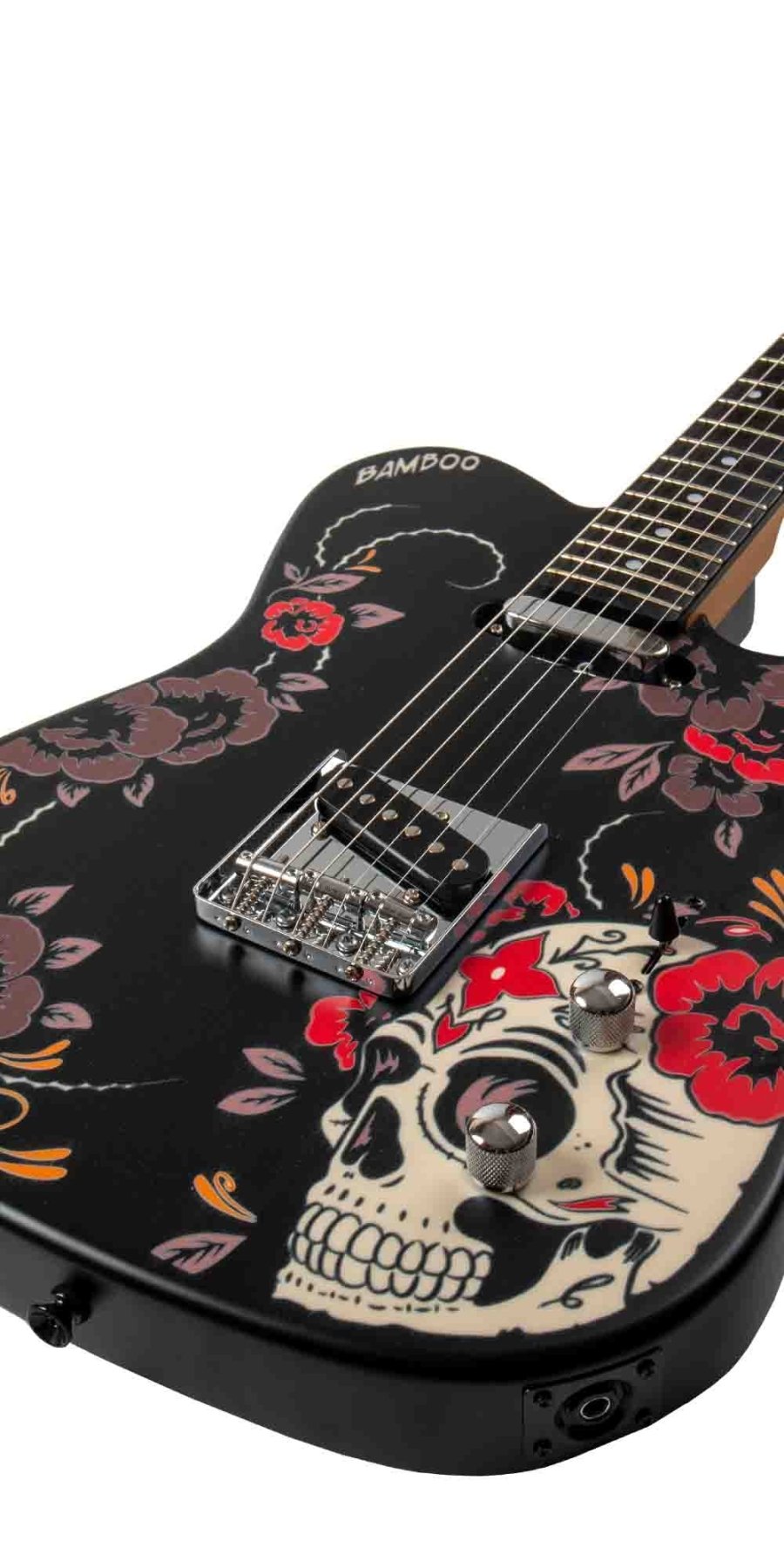 Guitarra Electrica ZYCAST Telecaster Santa Calavera - Bamboo Música
