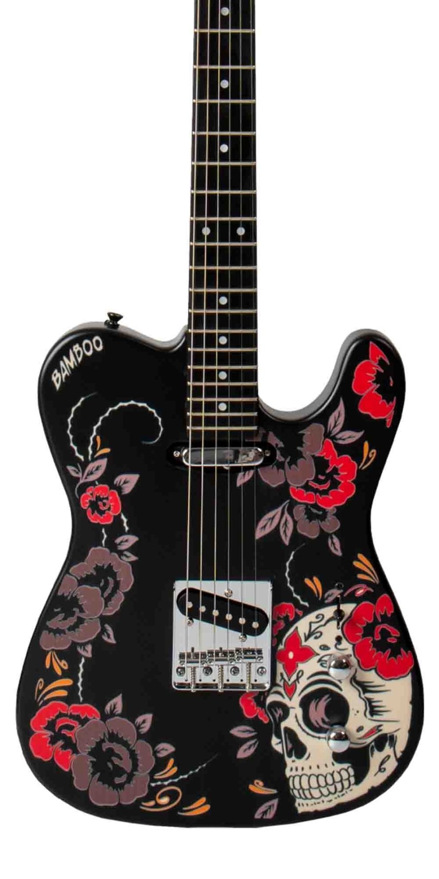 Guitarra Electrica ZYCAST Telecaster Santa Calavera - Bamboo Música