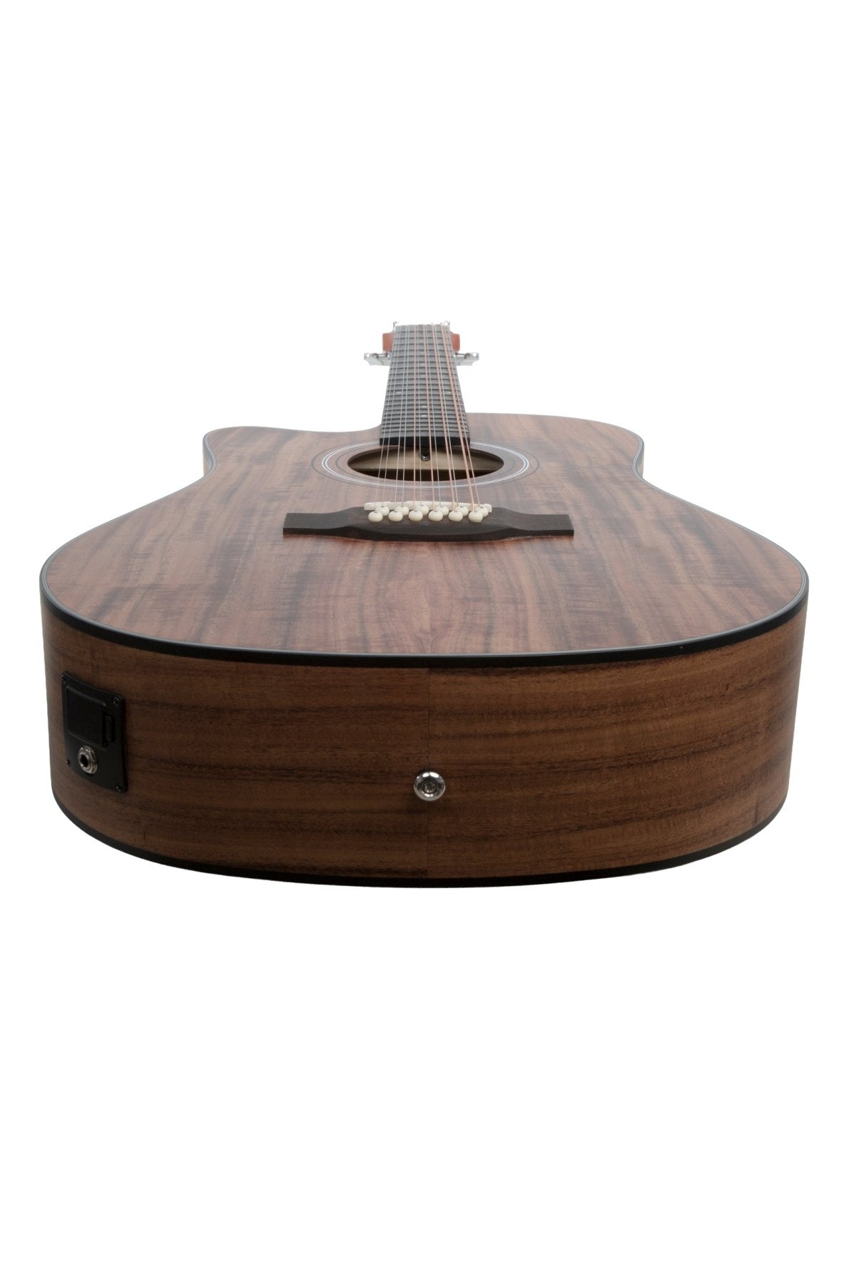 Guitarra Electroacústica Docerola Koa 42″ Zurda - Bridge Doctor + Incluye Funda Acolchada - Bamboo Música