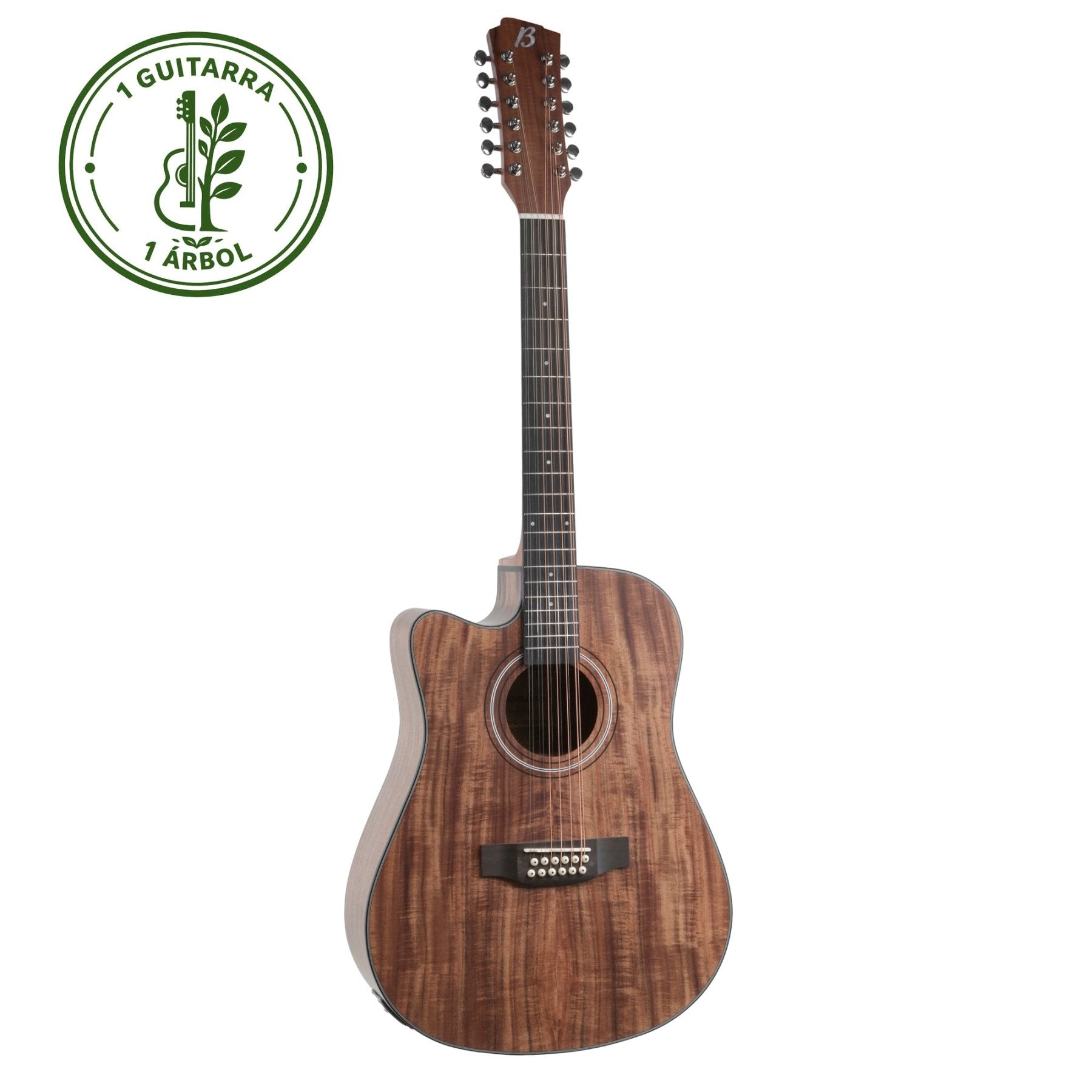 Guitarra Electroacústica Docerola Koa 42″ Zurda - Bridge Doctor + Incluye Funda Acolchada - Bamboo Música